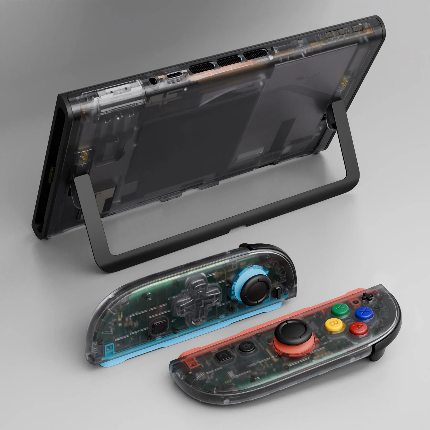 eXtremeRate D-Pad Version Replacement Full Set Shells with Buttons for Nintendo Switch 2 - Essence Version - Clear Slate Black - Image 13