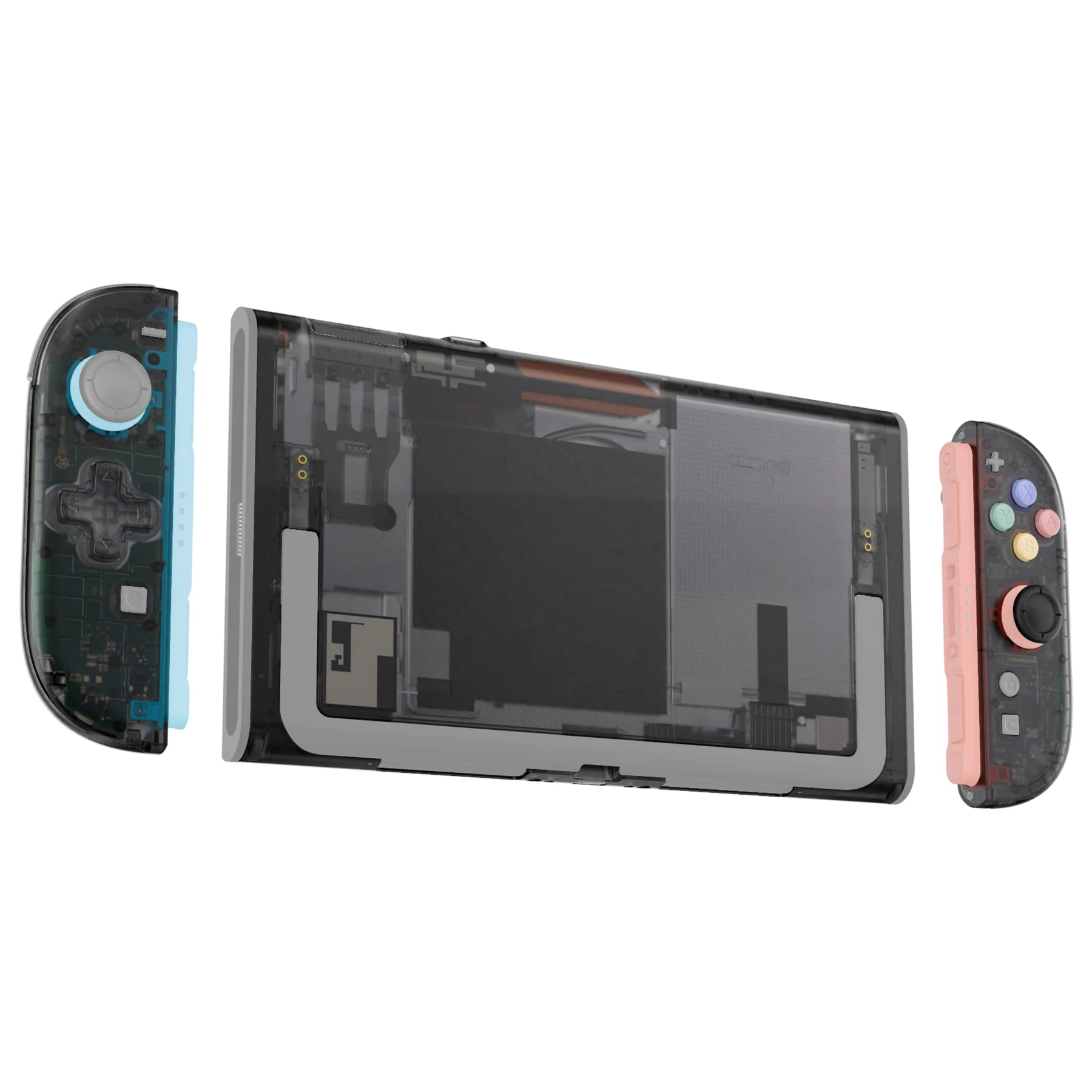 eXtremeRate D-Pad Version Replacement Full Set Shells with Buttons for Nintendo Switch 2 - Essence Version - Clear Slate Black - Image 5