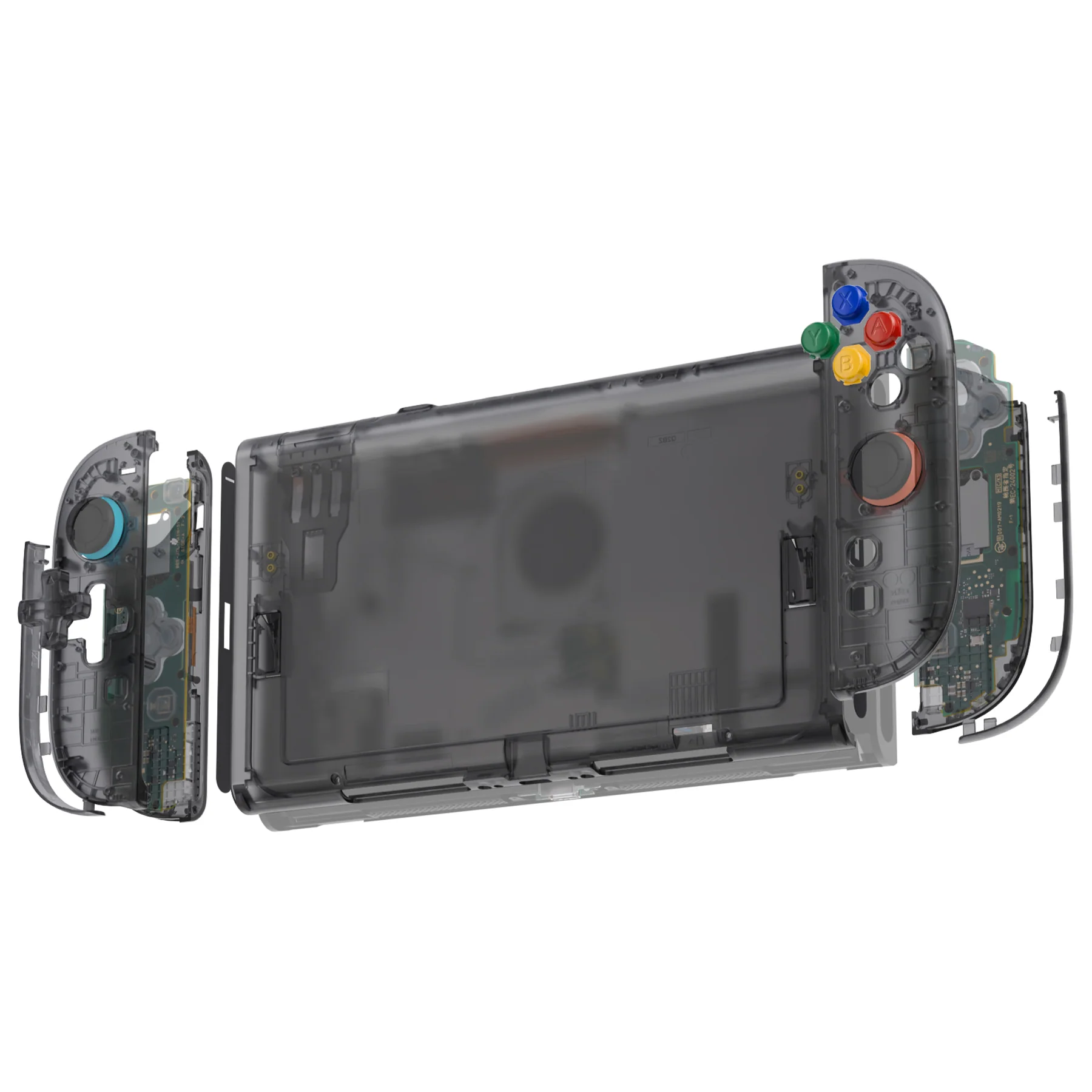 eXtremeRate D-Pad Version Replacement Full Set Shells with Buttons for Nintendo Switch 2 - Essence Version - Clear Slate Black - Image 7