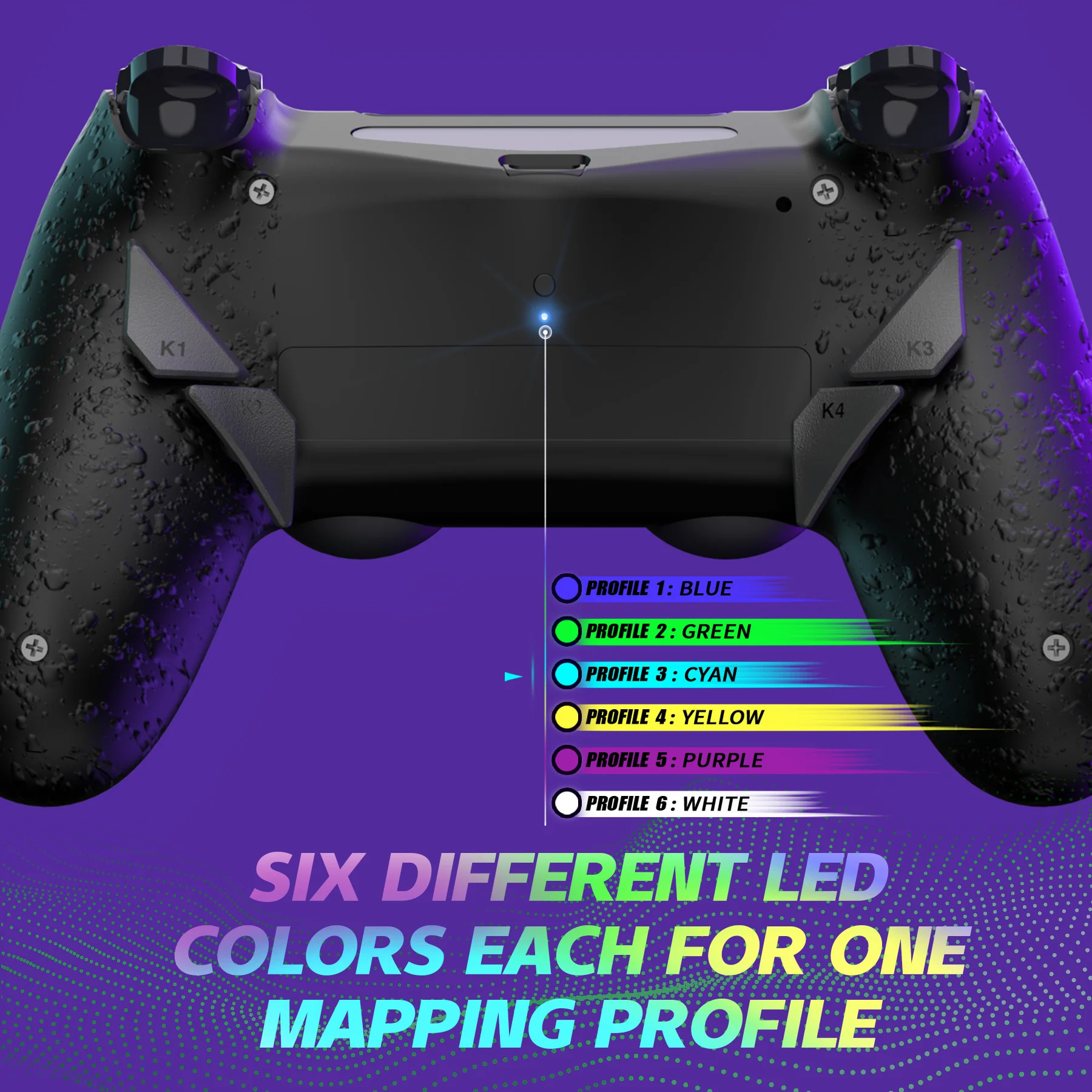 eXtremeRate Dawn Type-C Version Remap Kit for PS4 Slim Pro Controller JDM-040/050/055 - Textured Black - Image 7