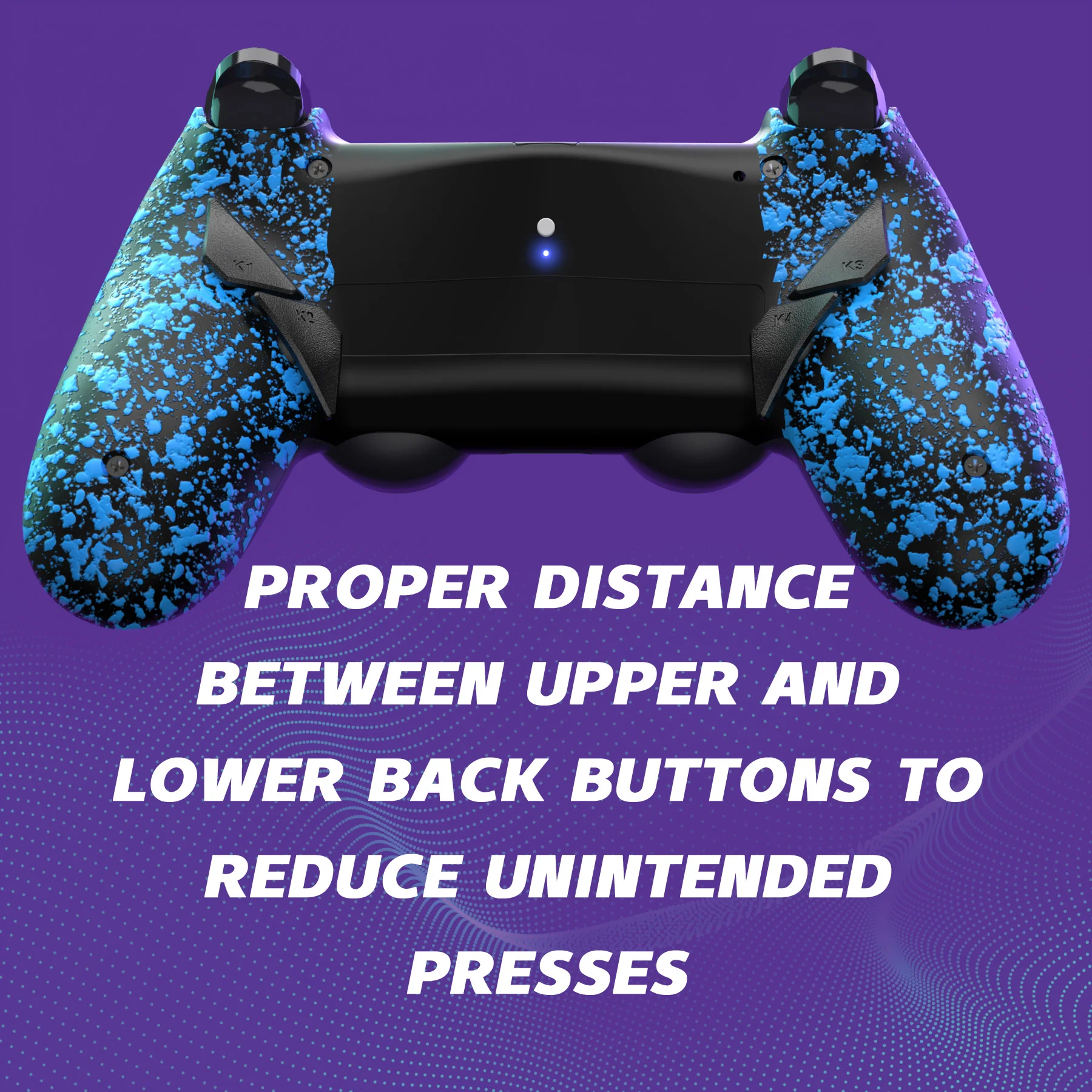 eXtremeRate Dawn Type-C Version Remap Kit for PS4 Slim Pro Controller JDM-040/050/055 - Textured Blue - Image 9