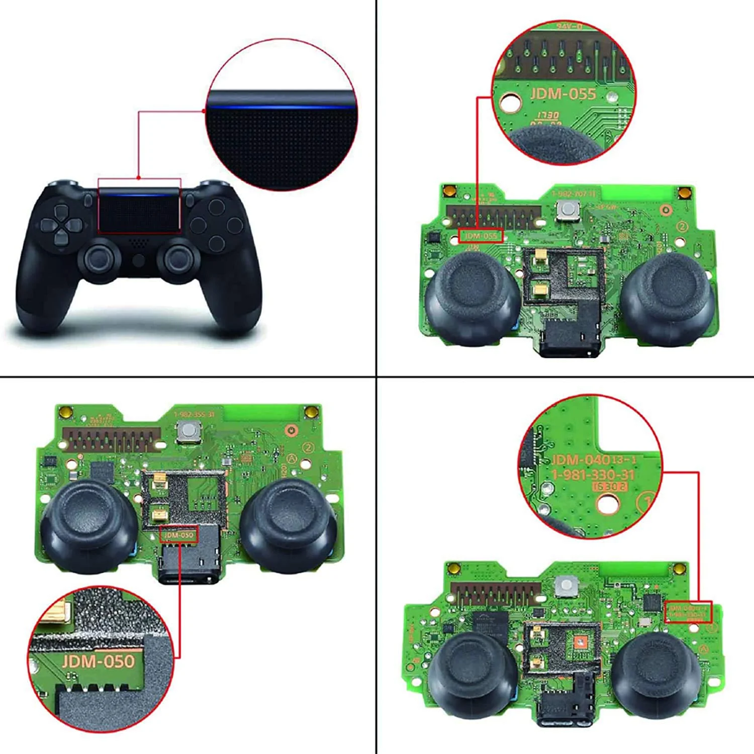 eXtremeRate Dawn Type-C Version Remap Kit for PS4 Slim Pro Controller JDM-040/050/055 - White - Image 3