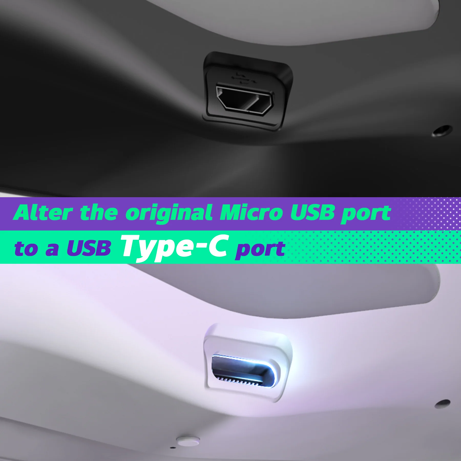 eXtremeRate Dawn Type-C Version Remap Kit for PS4 Slim Pro Controller JDM-040/050/055 - White - Image 5