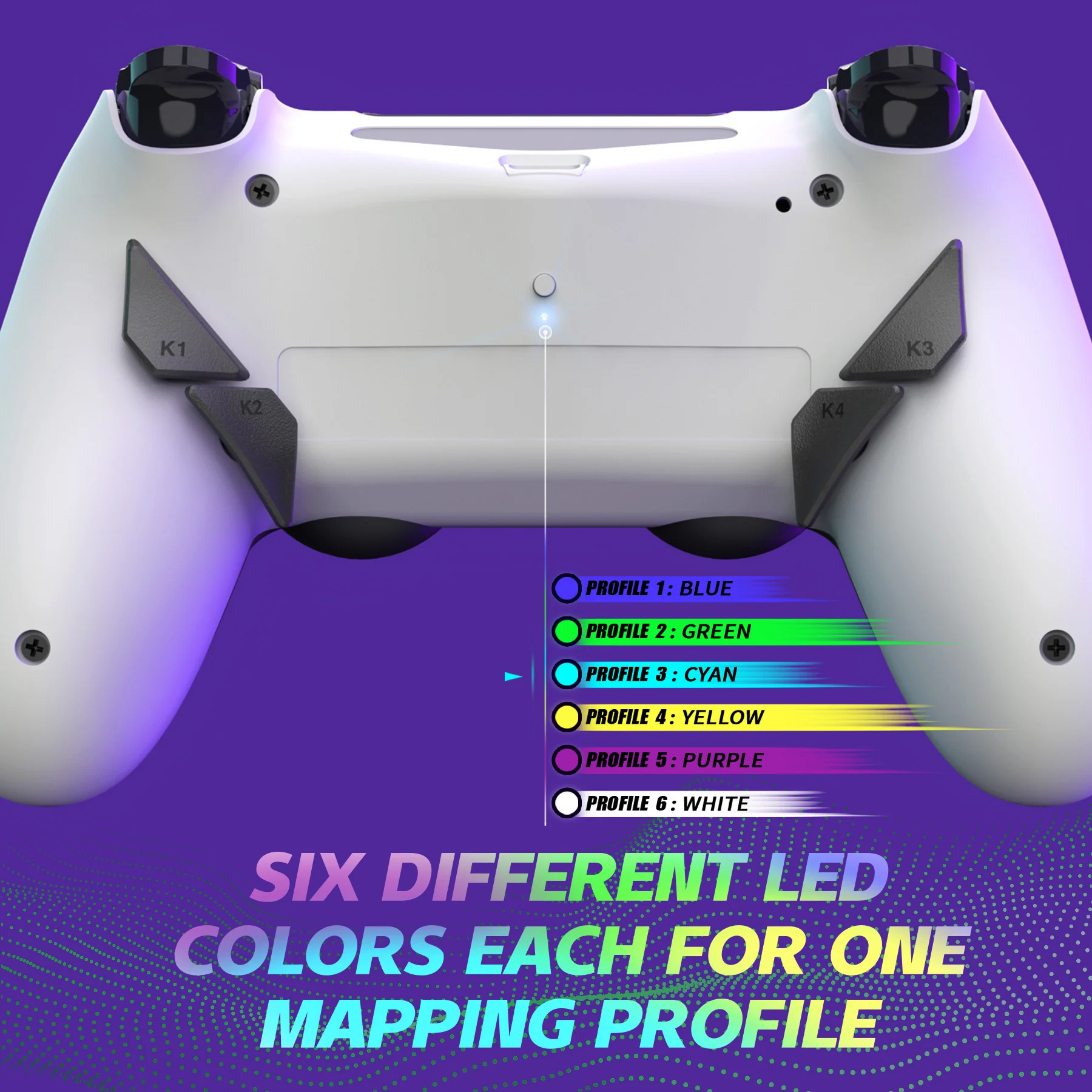 eXtremeRate Dawn Type-C Version Remap Kit for PS4 Slim Pro Controller JDM-040/050/055 - White - Image 7