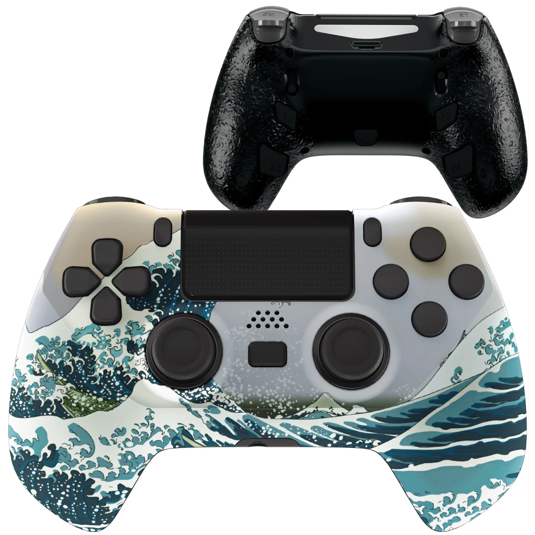 eXtremeRate DECADE Tournament Controller (DTC) Upgrade Kit for PS4 Controller JDM-040/050/055 - The Great Wave - Image 10