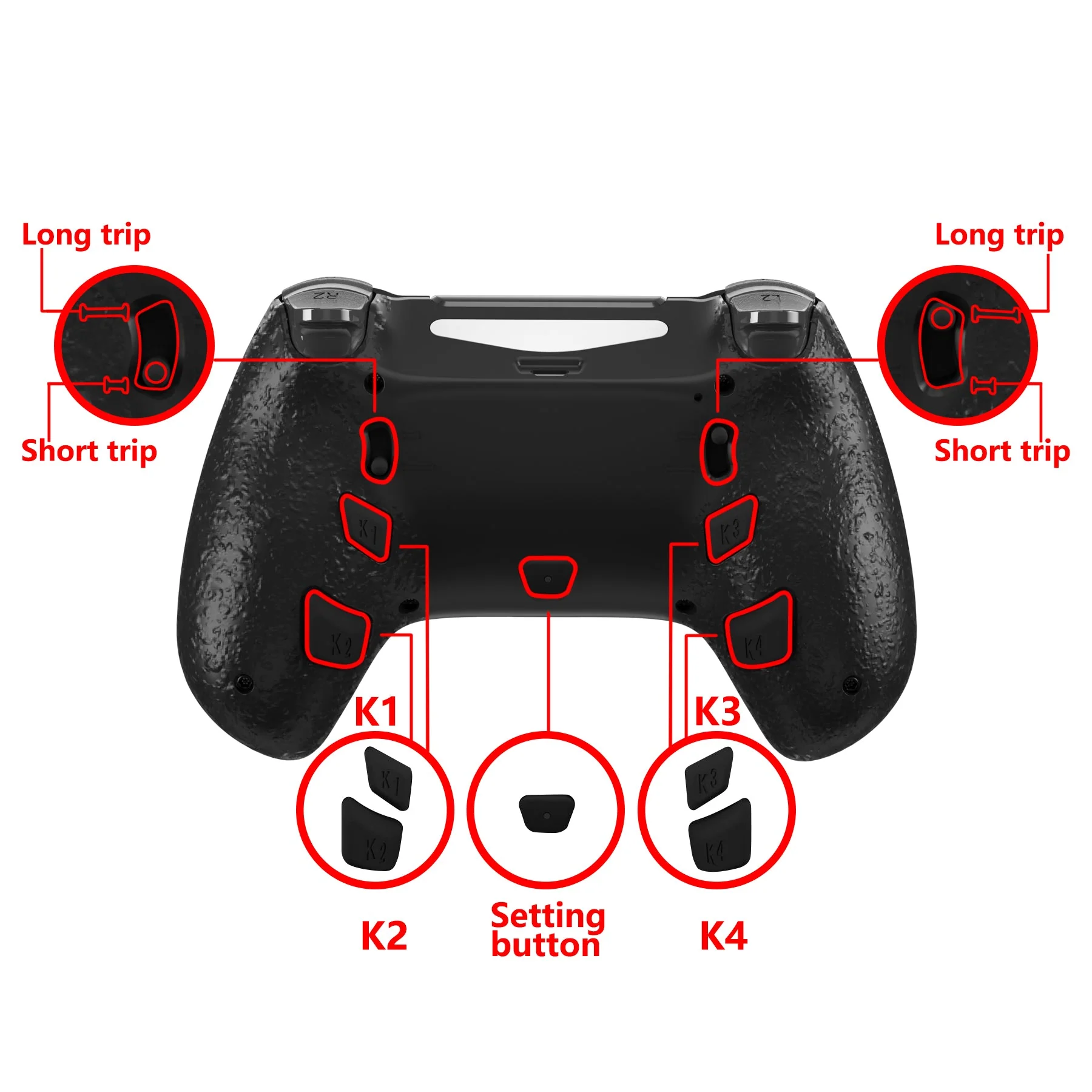 eXtremeRate DECADE Tournament Controller (DTC) Upgrade Kit for PS4 Controller JDM-040/050/055 - The Great Wave - Image 4