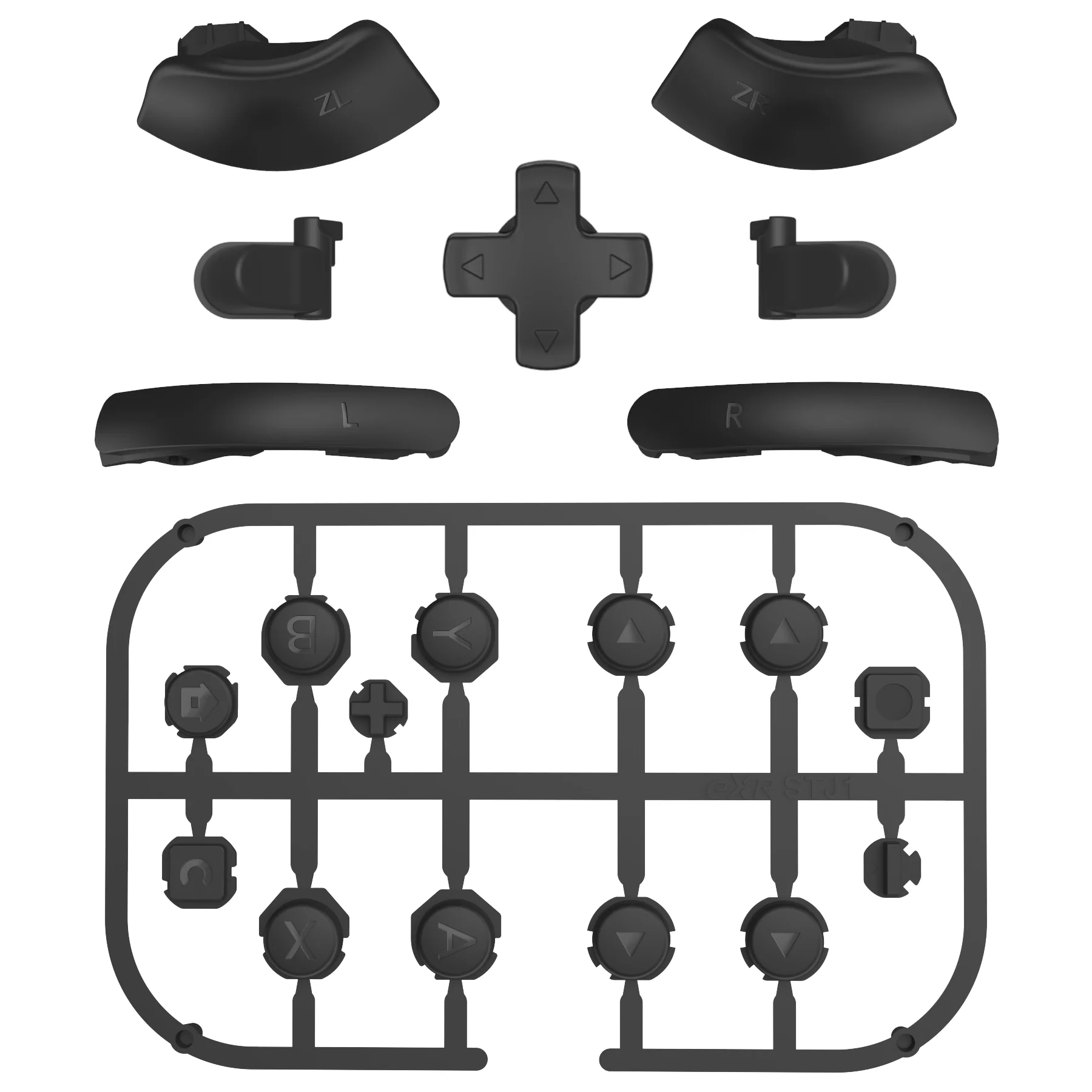 eXtremeRate DIY Replacement Full Set Buttons for Nintendo Switch 2 - Black - Image 8