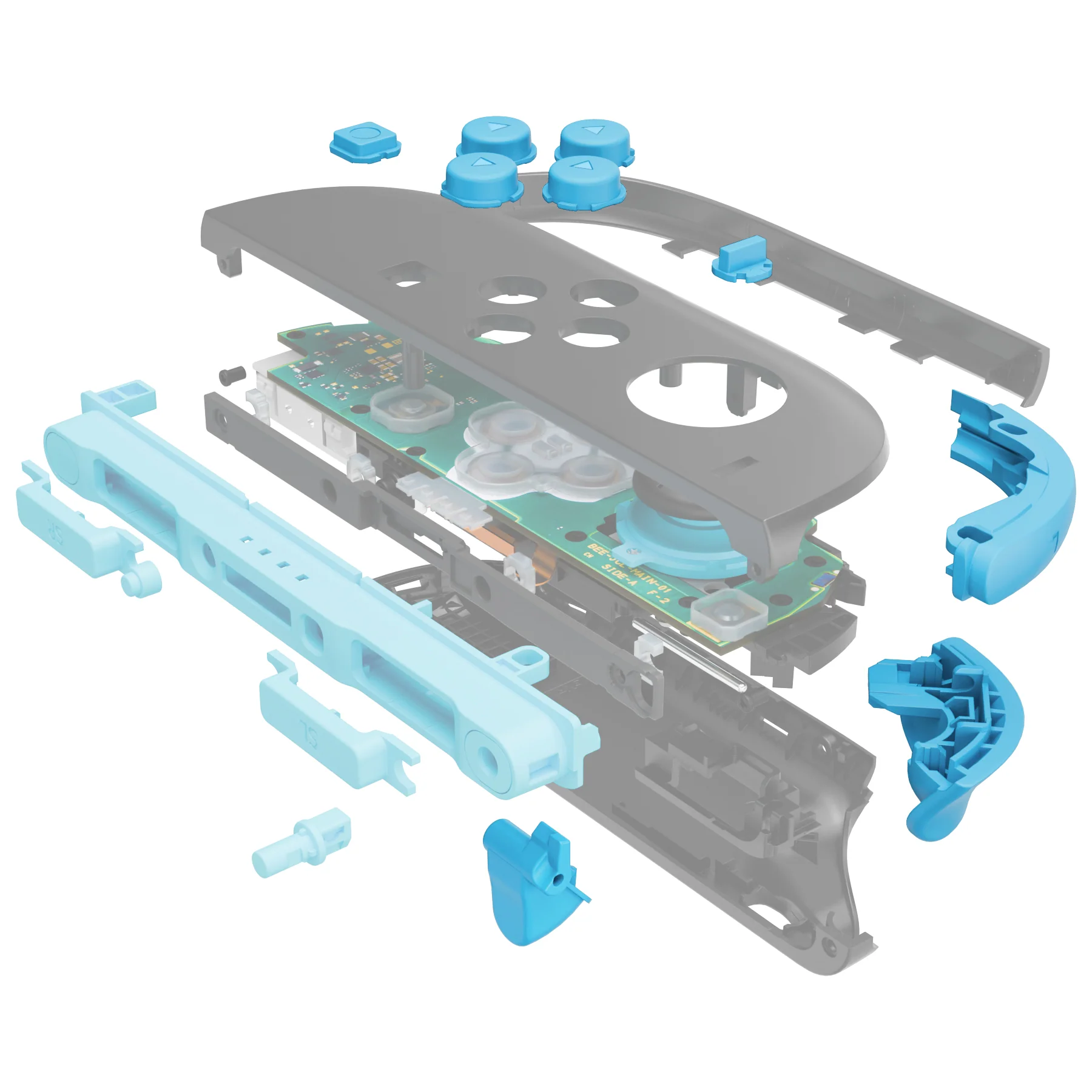 eXtremeRate DIY Replacement Full Set Buttons for Nintendo Switch 2 - Blue & Orange - Image 3