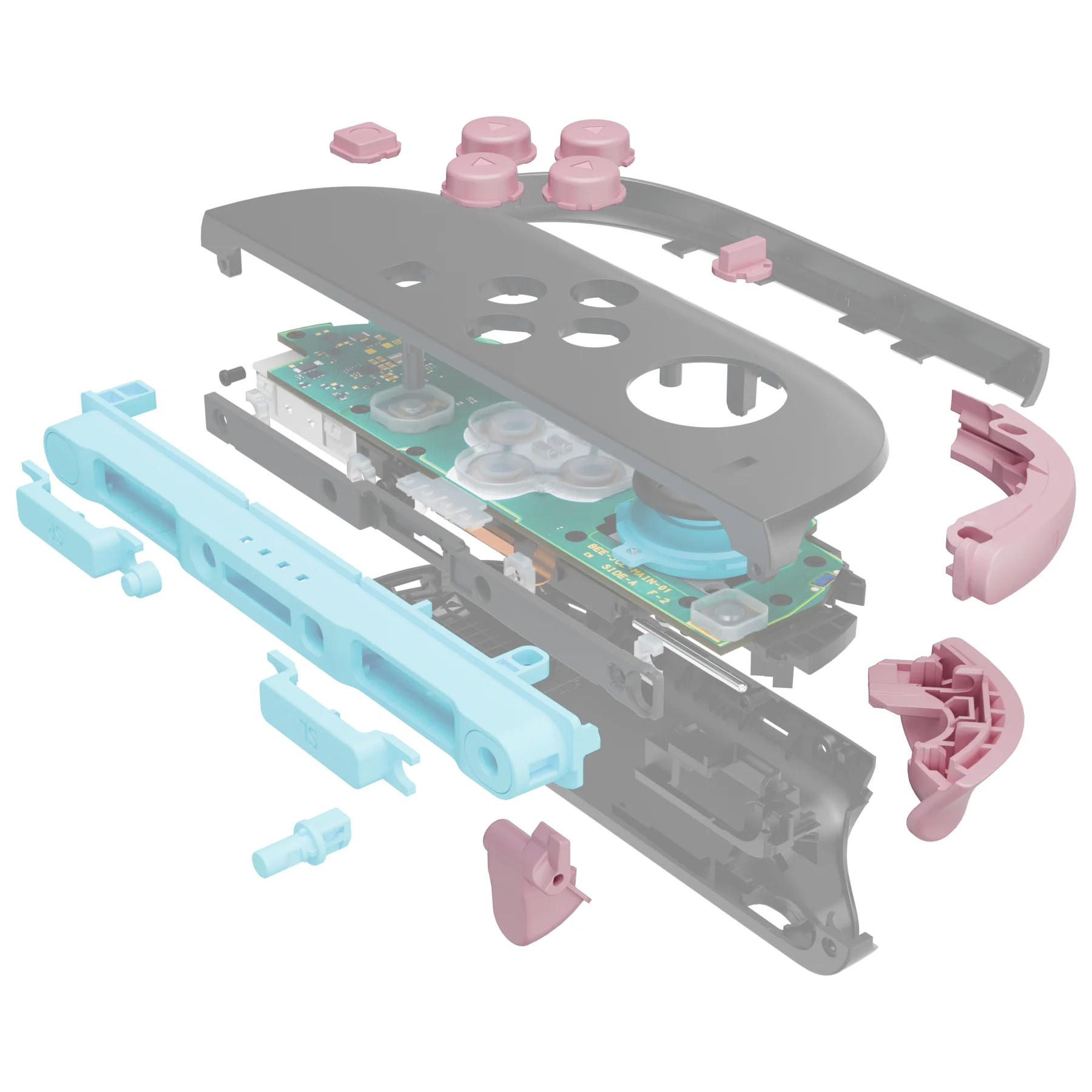 eXtremeRate DIY Replacement Full Set Buttons for Nintendo Switch 2 - Cherry Blossoms Pink - Image 3