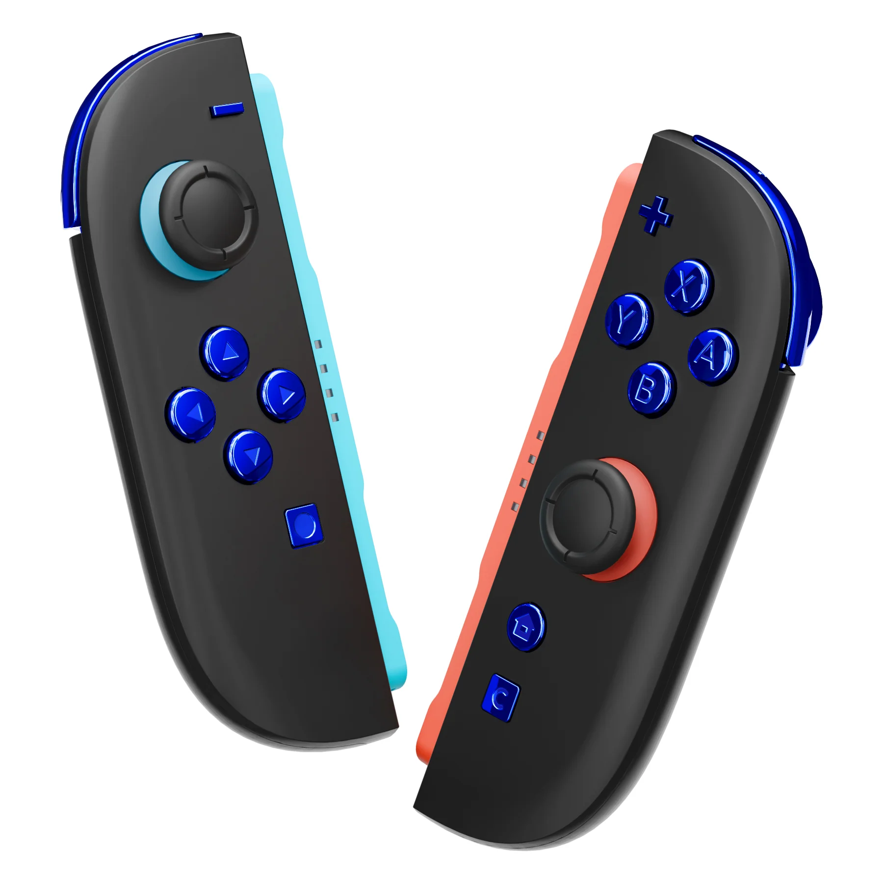 eXtremeRate DIY Replacement Full Set Buttons for Nintendo Switch 2 - Chrome Blue - Image 5