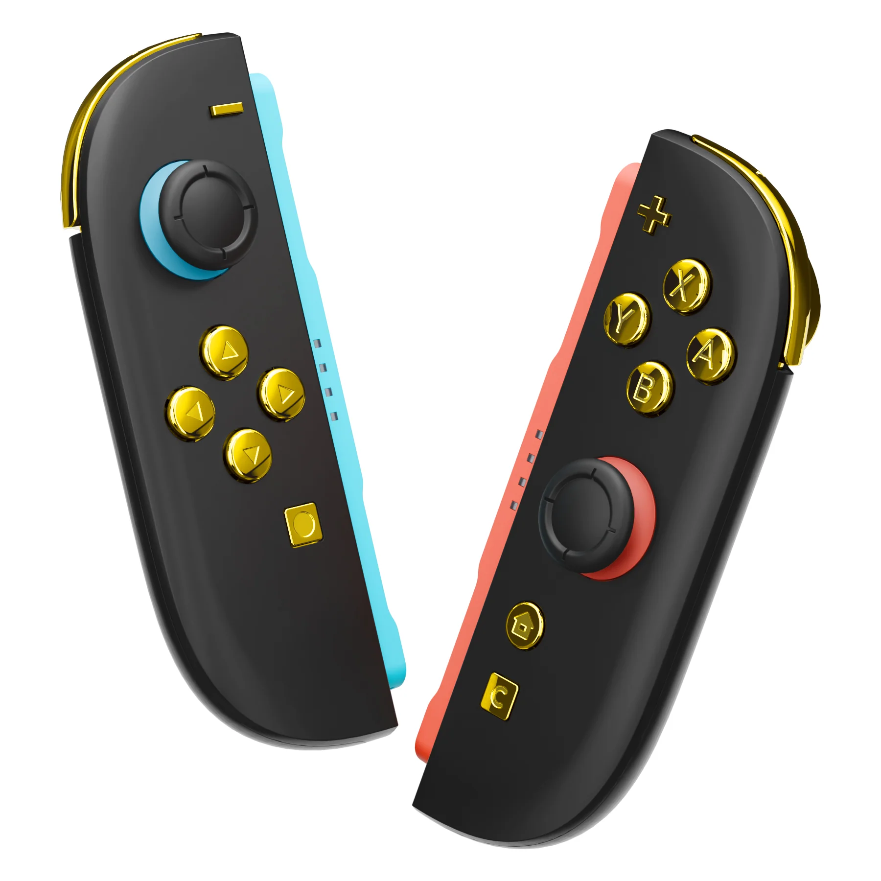 eXtremeRate DIY Replacement Full Set Buttons for Nintendo Switch 2 - Chrome Gold - Image 5