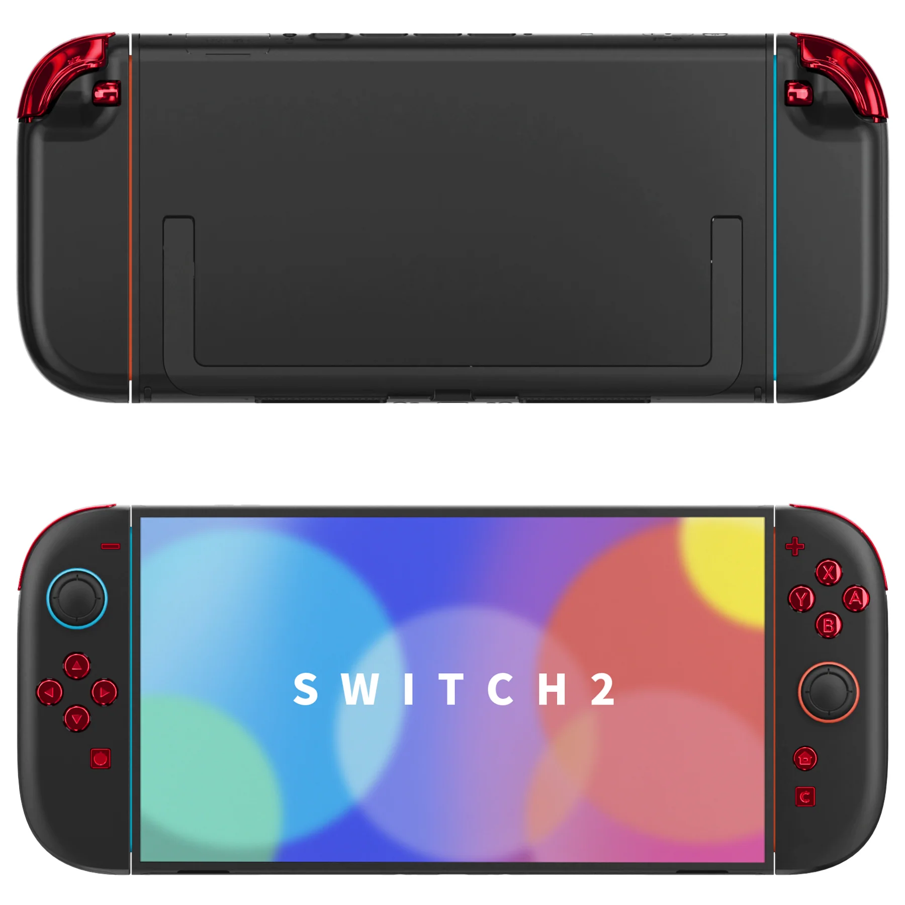 eXtremeRate DIY Replacement Full Set Buttons for Nintendo Switch 2 - Chrome Red - Image 4