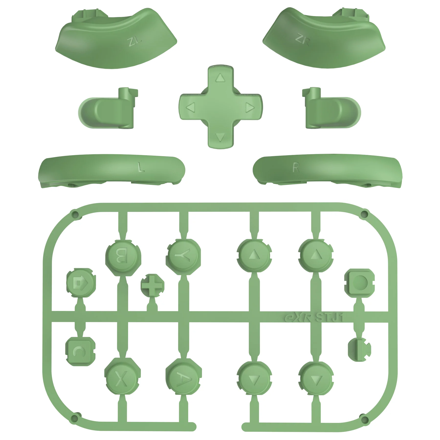 eXtremeRate DIY Replacement Full Set Buttons for Nintendo Switch 2 - Matcha Green - Image 8