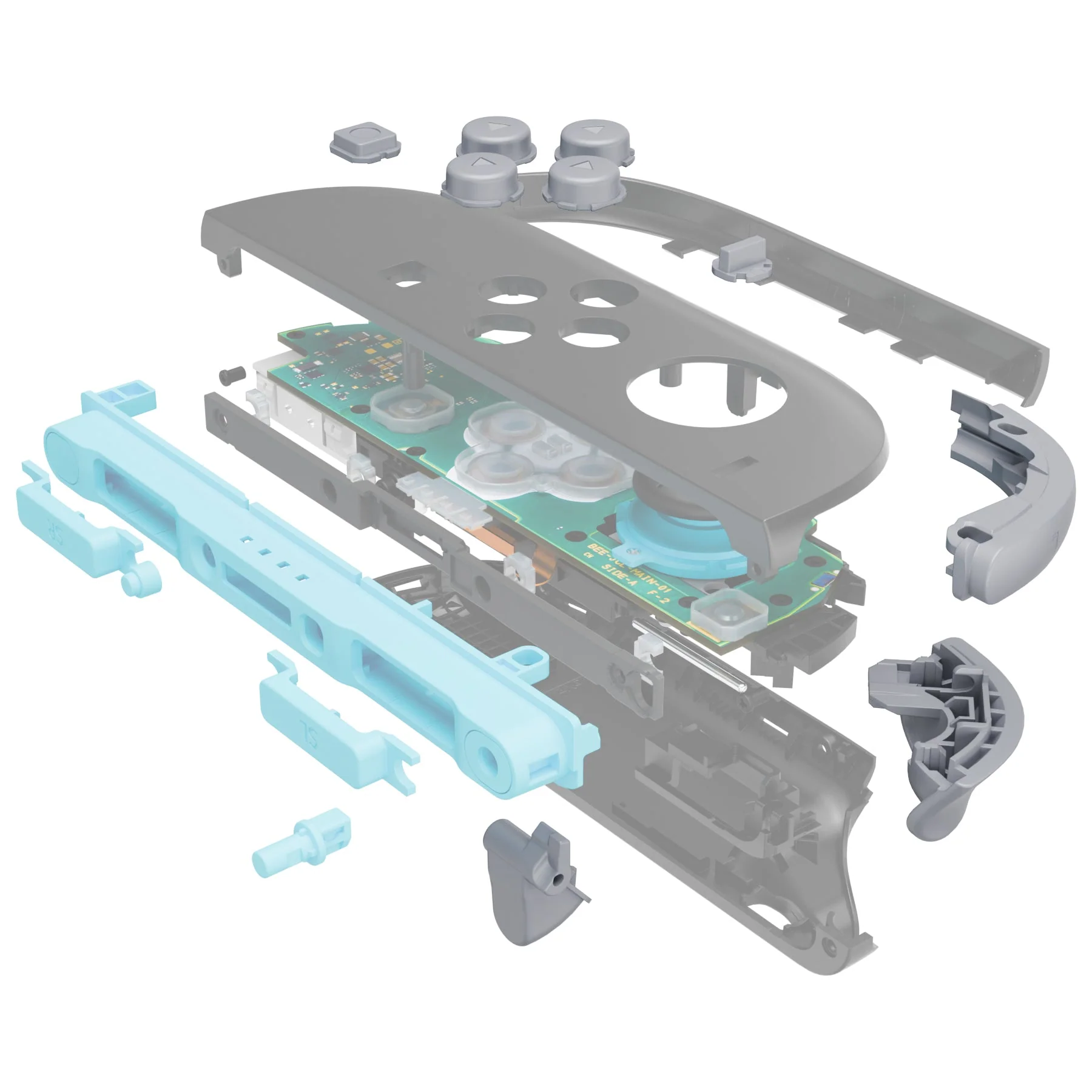 eXtremeRate DIY Replacement Full Set Buttons for Nintendo Switch 2 - New Hope Gray - Image 3