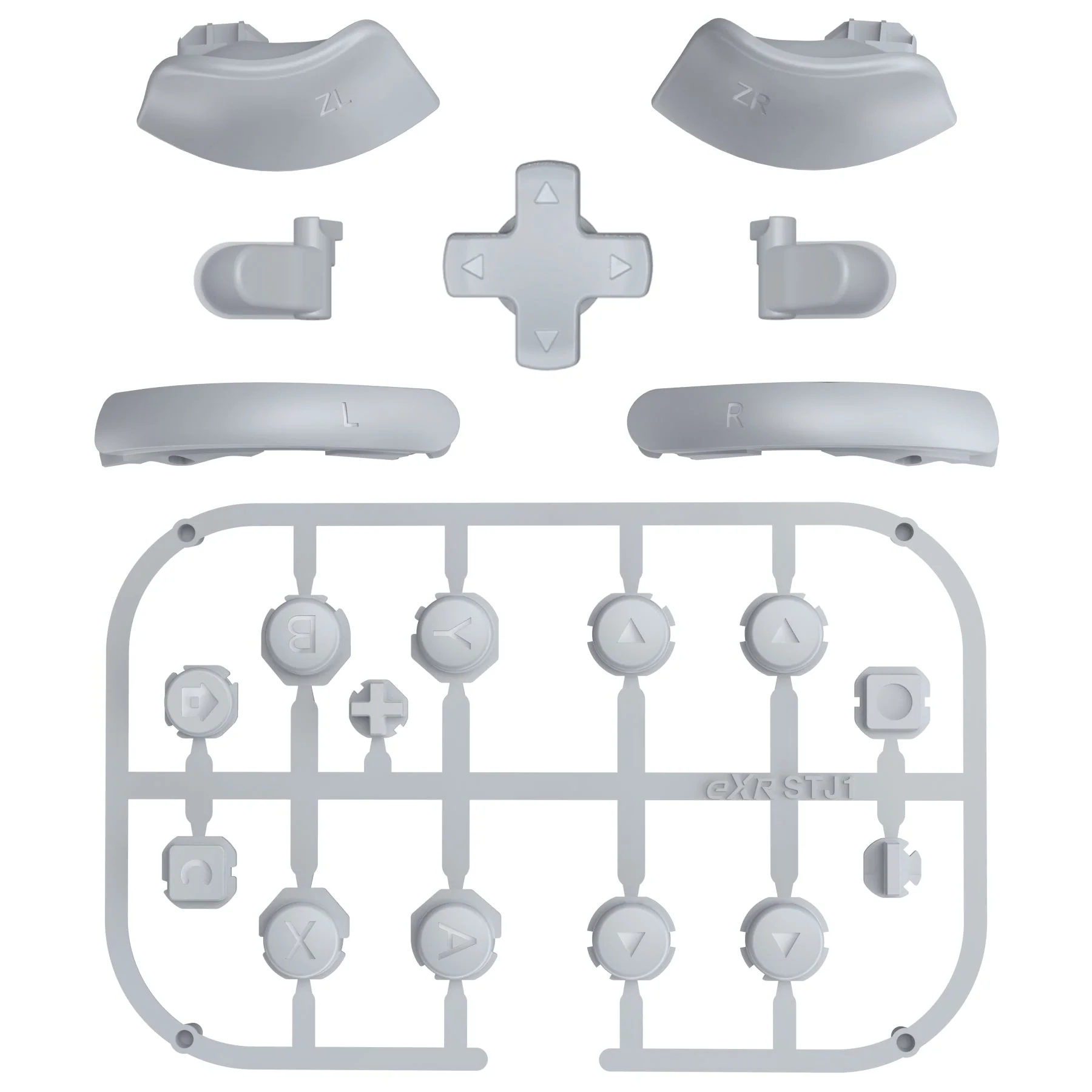 eXtremeRate DIY Replacement Full Set Buttons for Nintendo Switch 2 - New Hope Gray - Image 8