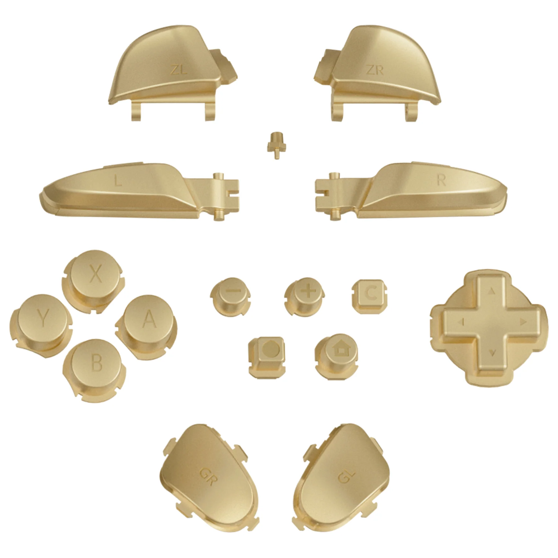 eXtremeRate DIY Replacement Full Set Buttons for Nintendo Switch 2 Pro Controller - Champagne Gold - Image 10
