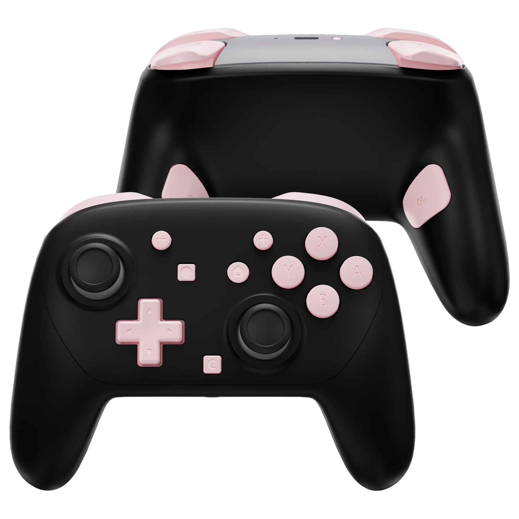 eXtremeRate DIY Replacement Full Set Buttons for Nintendo Switch 2 Pro Controller - Cherry Blossoms Pink - Image 4