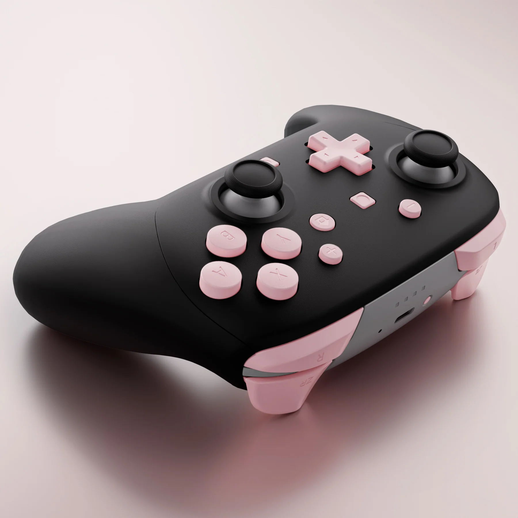 eXtremeRate DIY Replacement Full Set Buttons for Nintendo Switch 2 Pro Controller - Cherry Blossoms Pink - Image 7