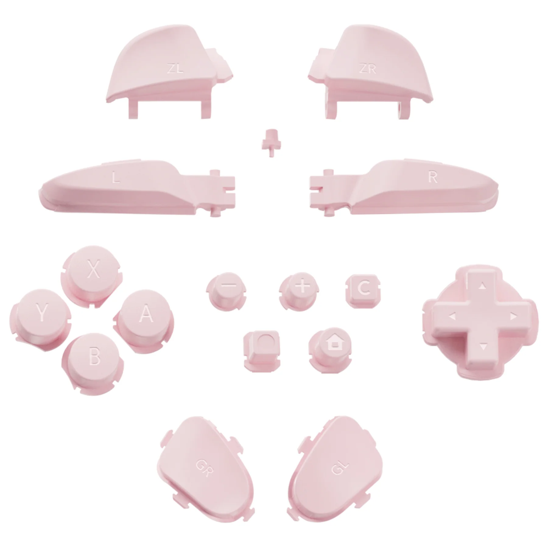 eXtremeRate DIY Replacement Full Set Buttons for Nintendo Switch 2 Pro Controller - Cherry Blossoms Pink - Image 9