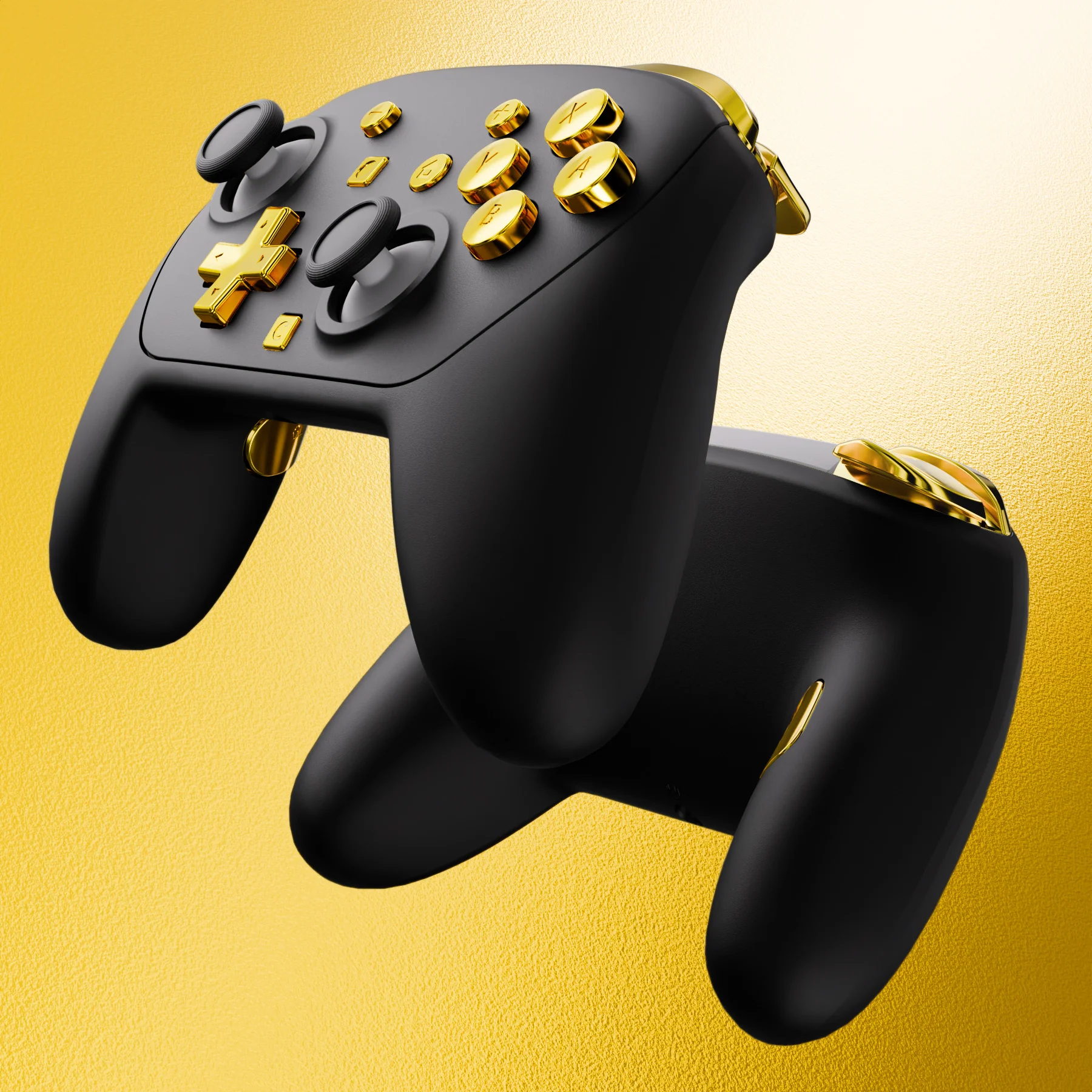 eXtremeRate DIY Replacement Full Set Buttons for Nintendo Switch 2 Pro Controller - Chrome Gold - Image 7