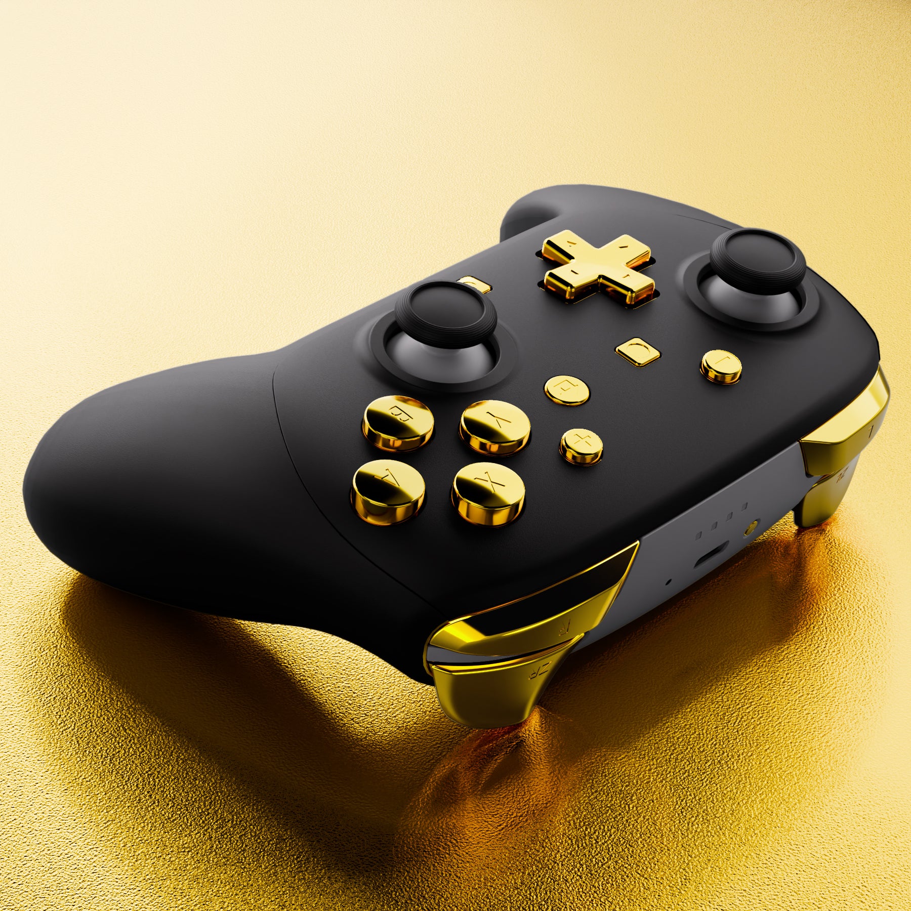 eXtremeRate DIY Replacement Full Set Buttons for Nintendo Switch 2 Pro Controller - Chrome Gold - Image 8