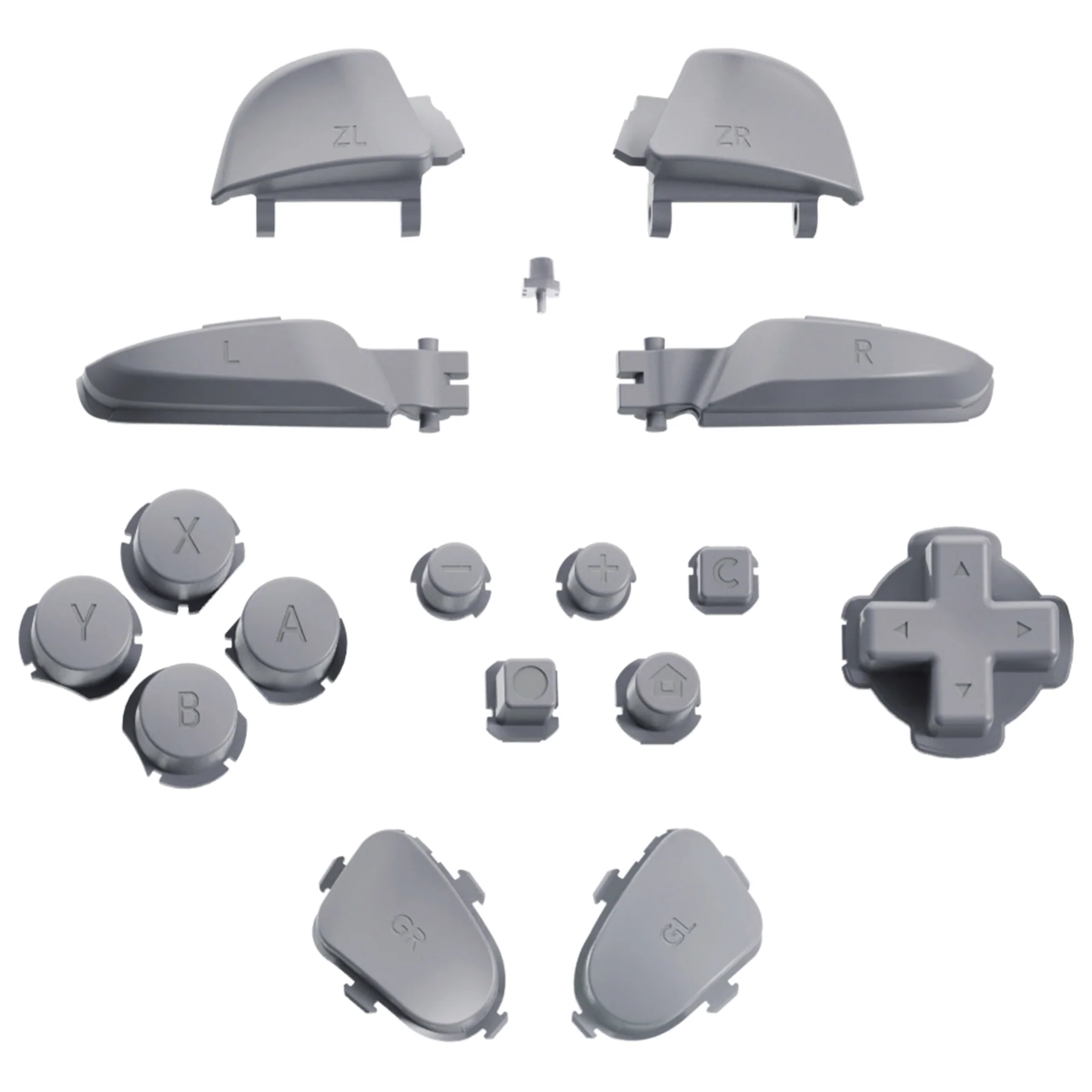 eXtremeRate DIY Replacement Full Set Buttons for Nintendo Switch 2 Pro Controller - New Hope Gray - Image 10