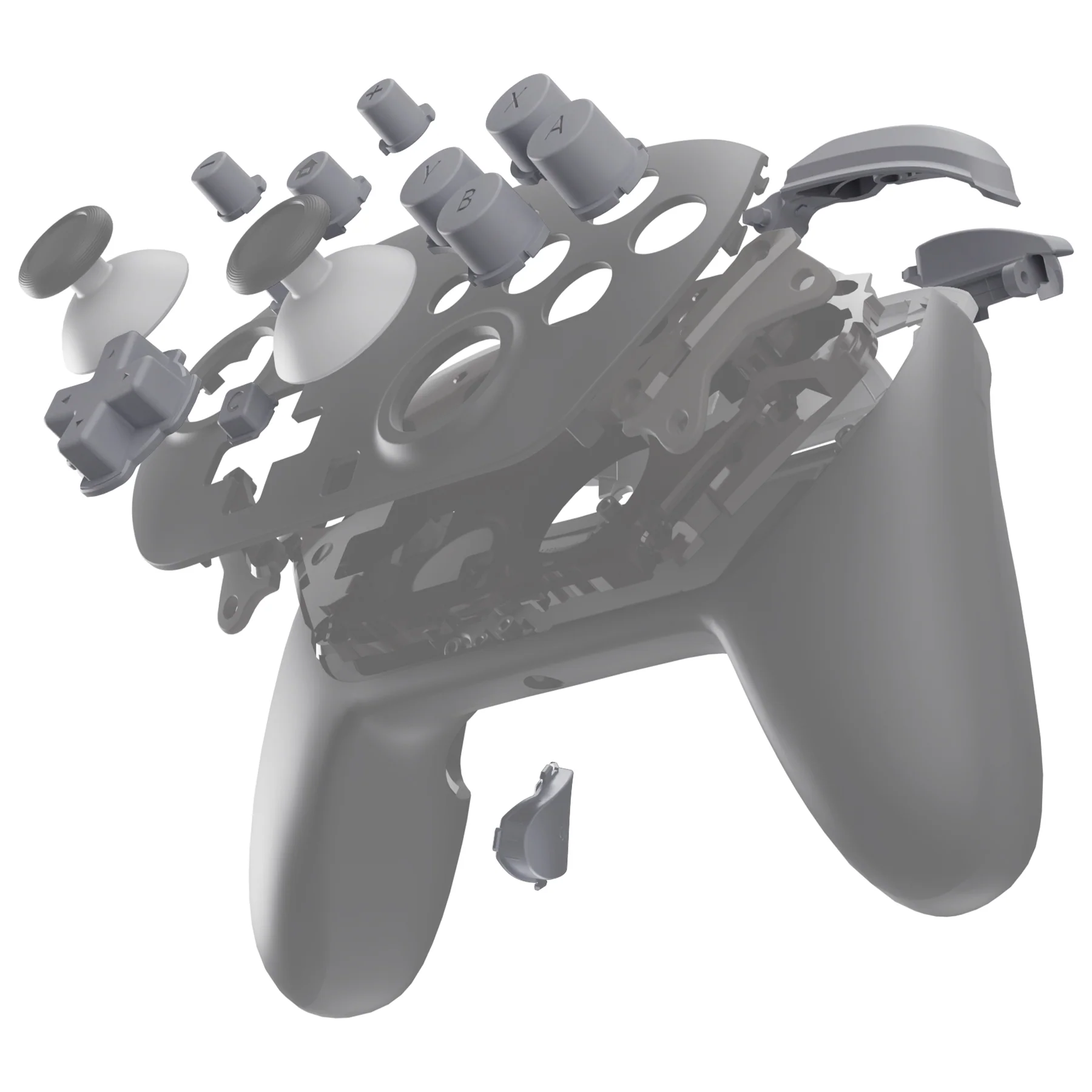 eXtremeRate DIY Replacement Full Set Buttons for Nintendo Switch 2 Pro Controller - New Hope Gray - Image 3