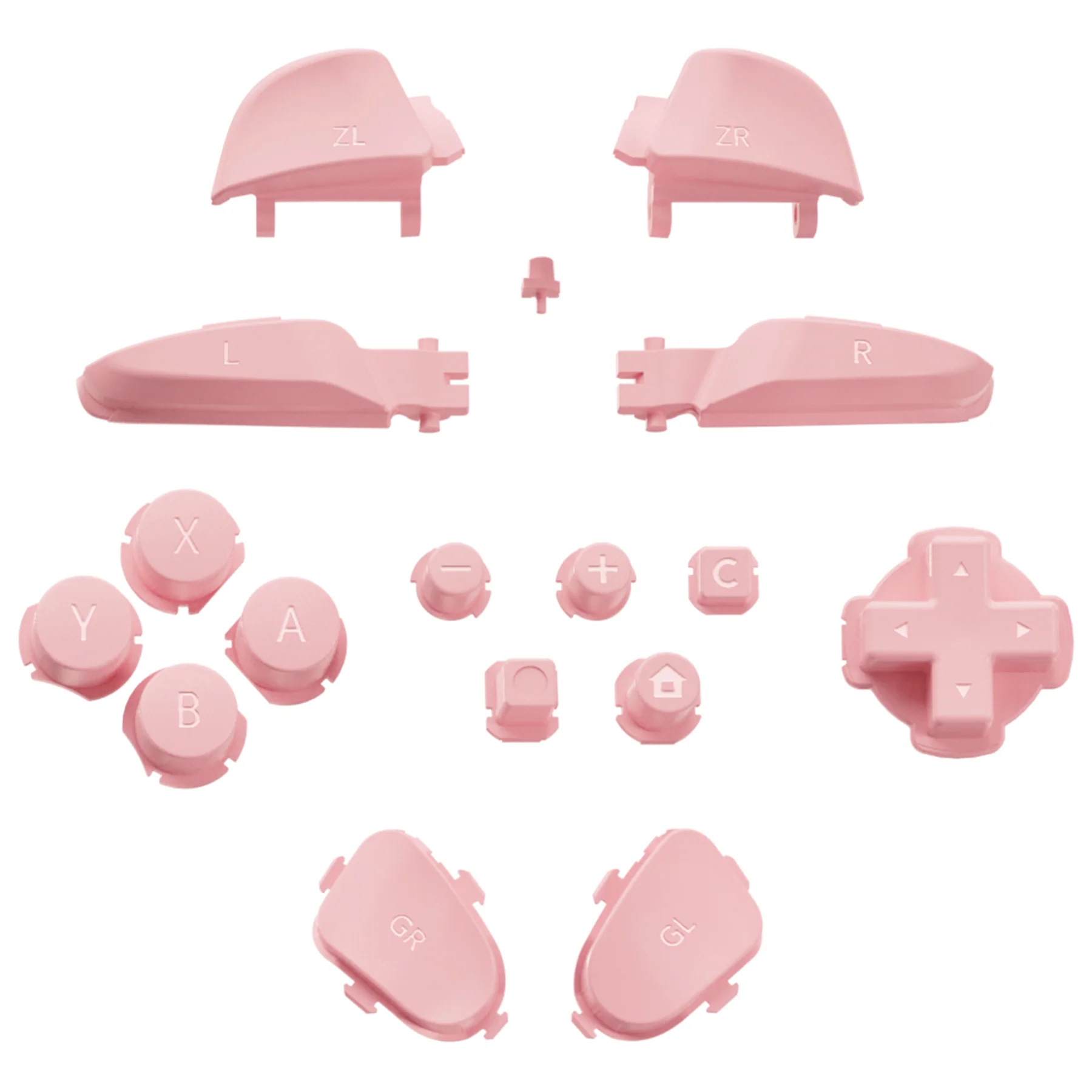 eXtremeRate DIY Replacement Full Set Buttons for Nintendo Switch 2 Pro Controller - Puffy Pink - Image 10