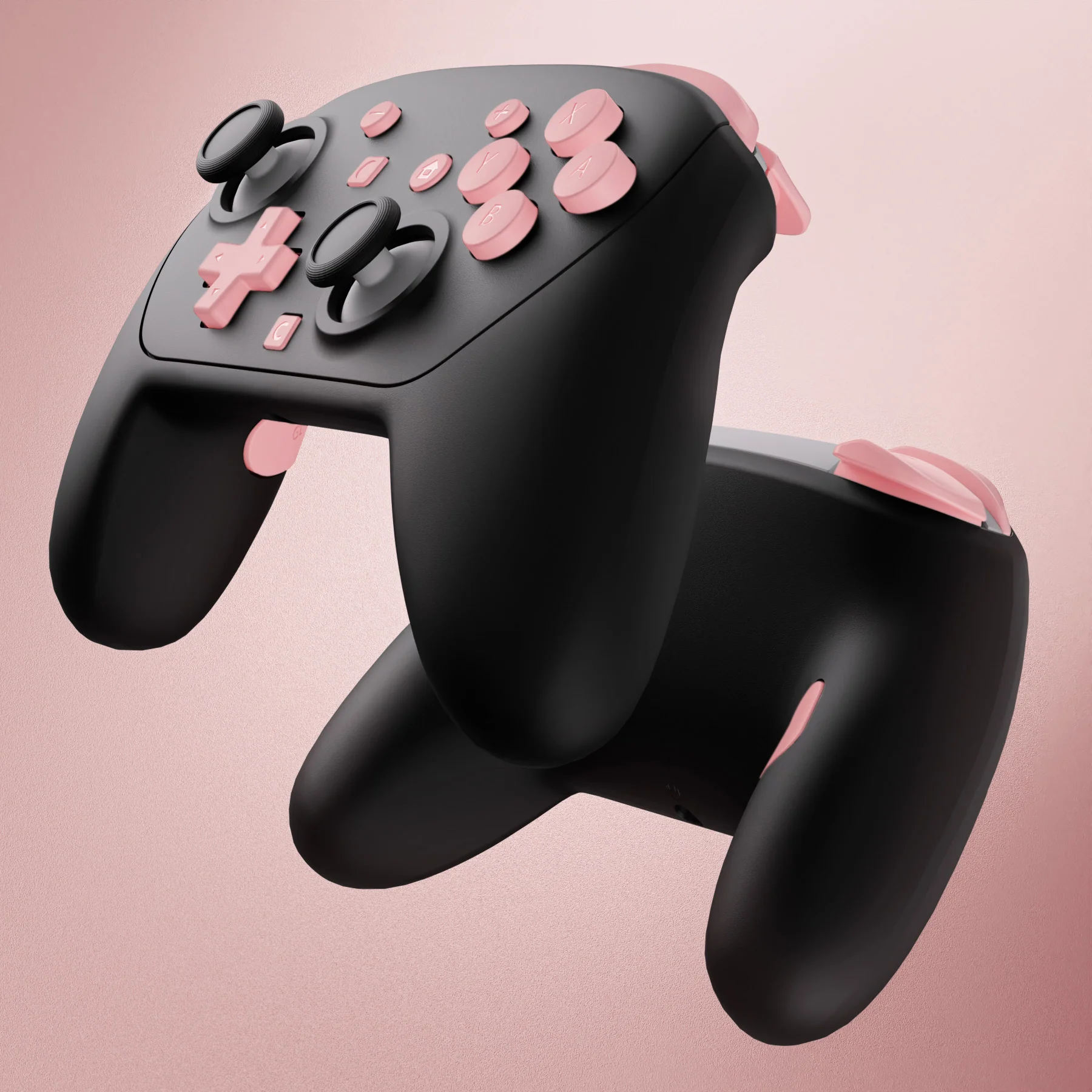 eXtremeRate DIY Replacement Full Set Buttons for Nintendo Switch 2 Pro Controller - Puffy Pink - Image 7