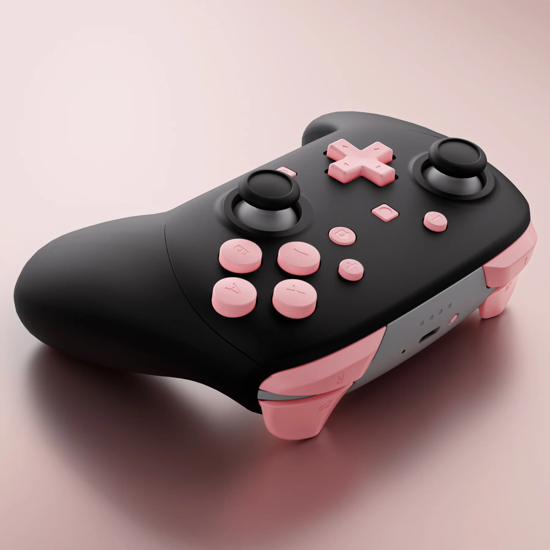 eXtremeRate DIY Replacement Full Set Buttons for Nintendo Switch 2 Pro Controller - Puffy Pink - Image 8