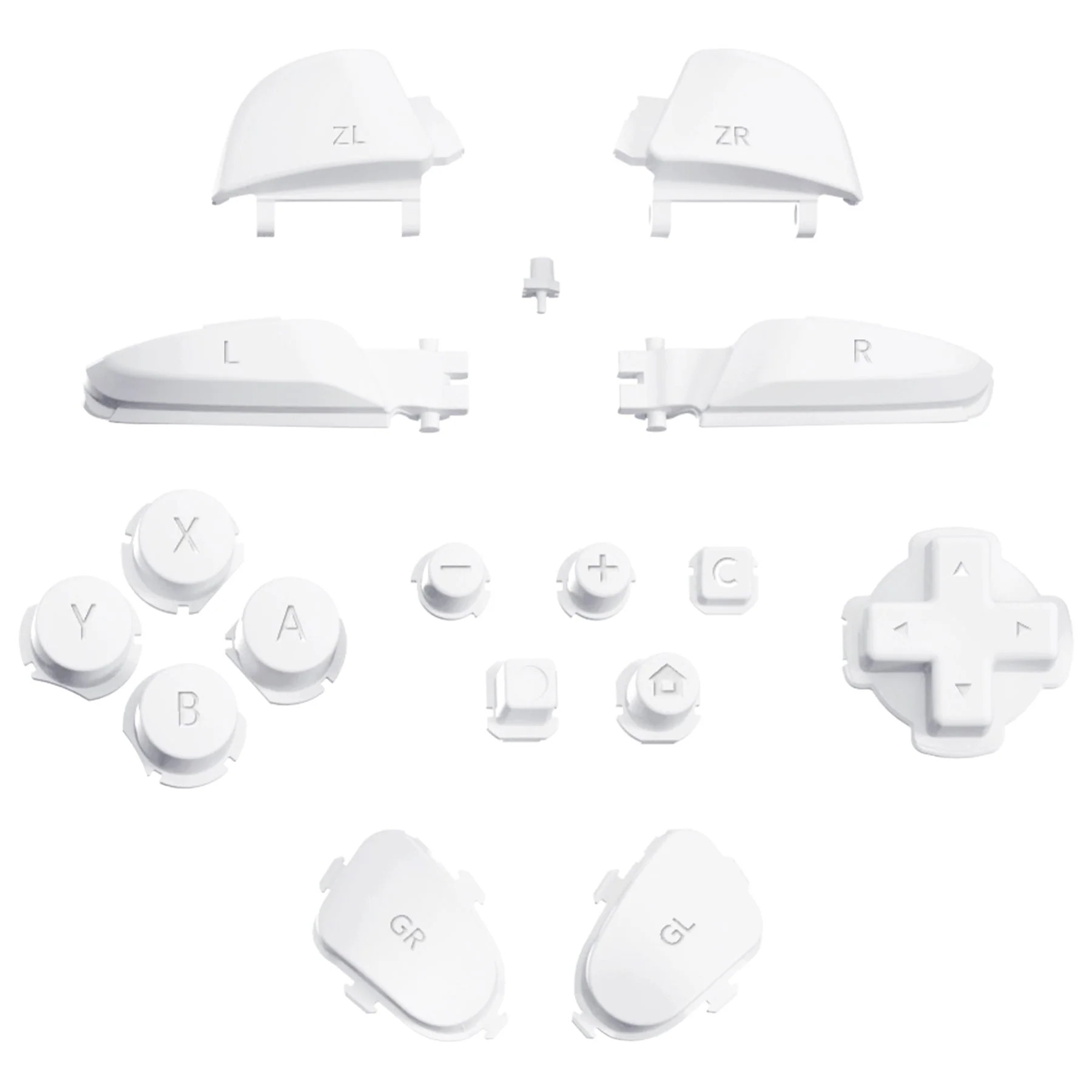eXtremeRate DIY Replacement Full Set Buttons for Nintendo Switch 2 Pro Controller - White - Image 10