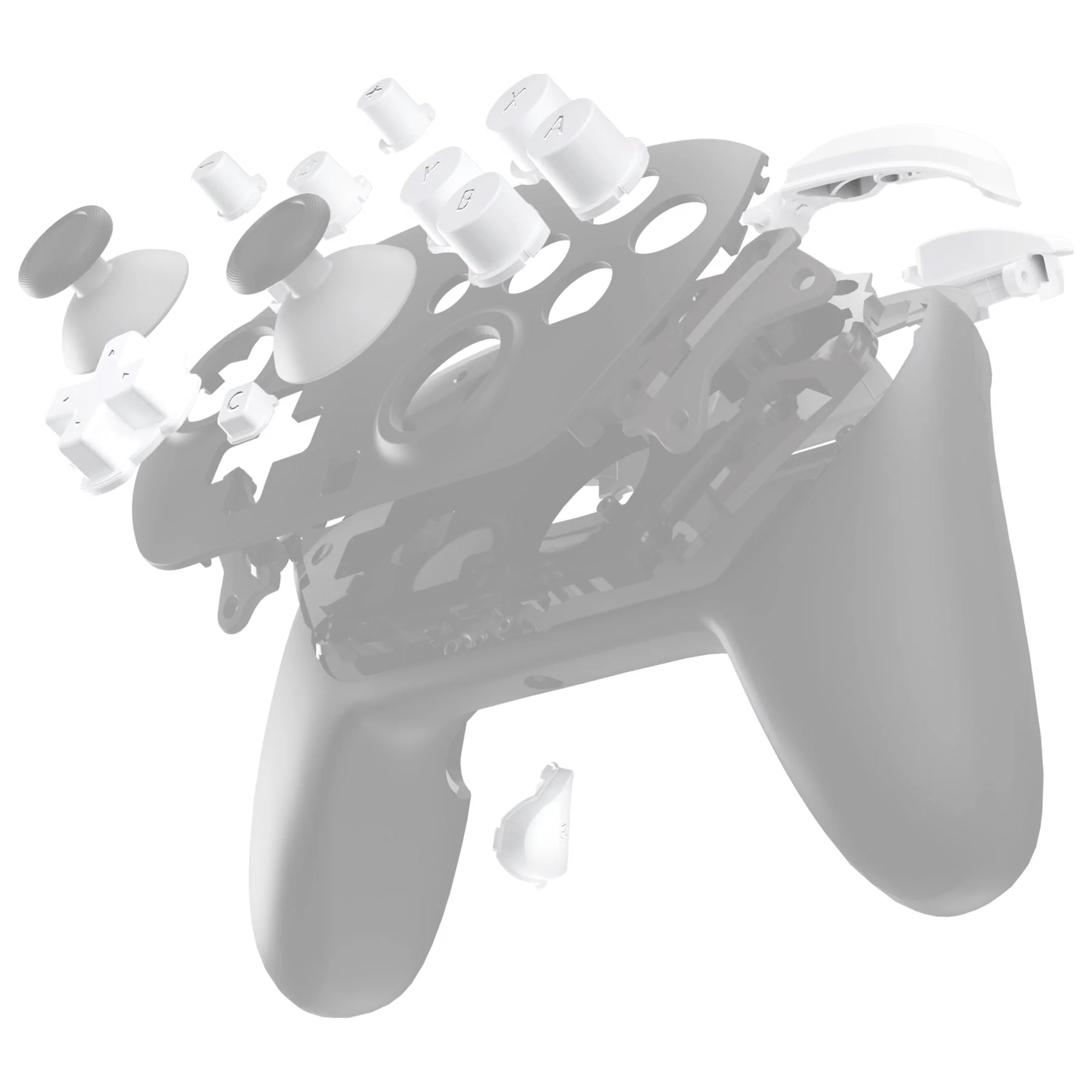 eXtremeRate DIY Replacement Full Set Buttons for Nintendo Switch 2 Pro Controller - White - Image 3