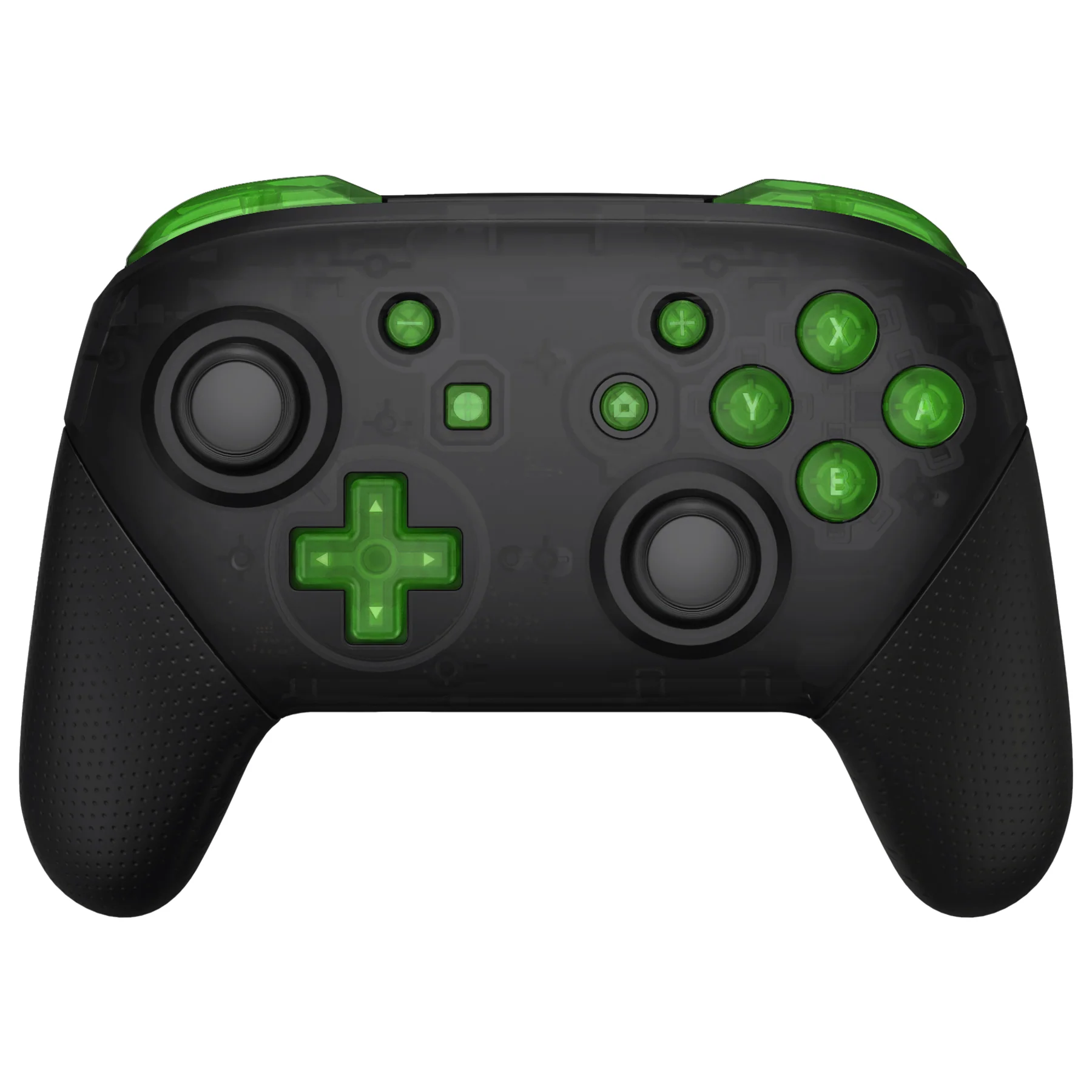 eXtremeRate DIY Replacement Full Set Buttons for Nintendo Switch Pro Controller - Clear Green - Image 3