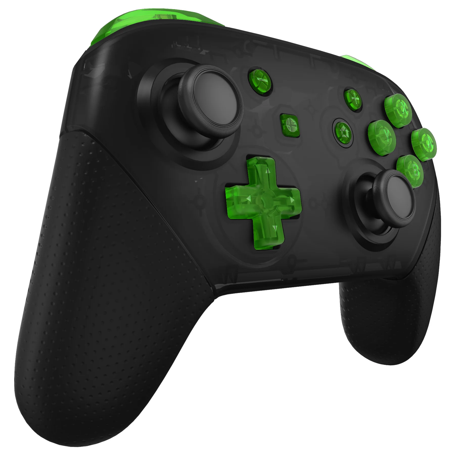 eXtremeRate DIY Replacement Full Set Buttons for Nintendo Switch Pro Controller - Clear Green - Image 5