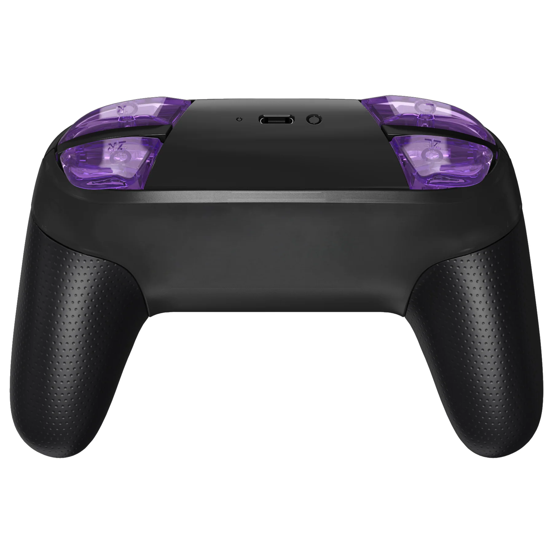 eXtremeRate DIY Replacement Full Set Buttons for Nintendo Switch Pro Controller - Crystal Clear Atomic Purple - Image 6