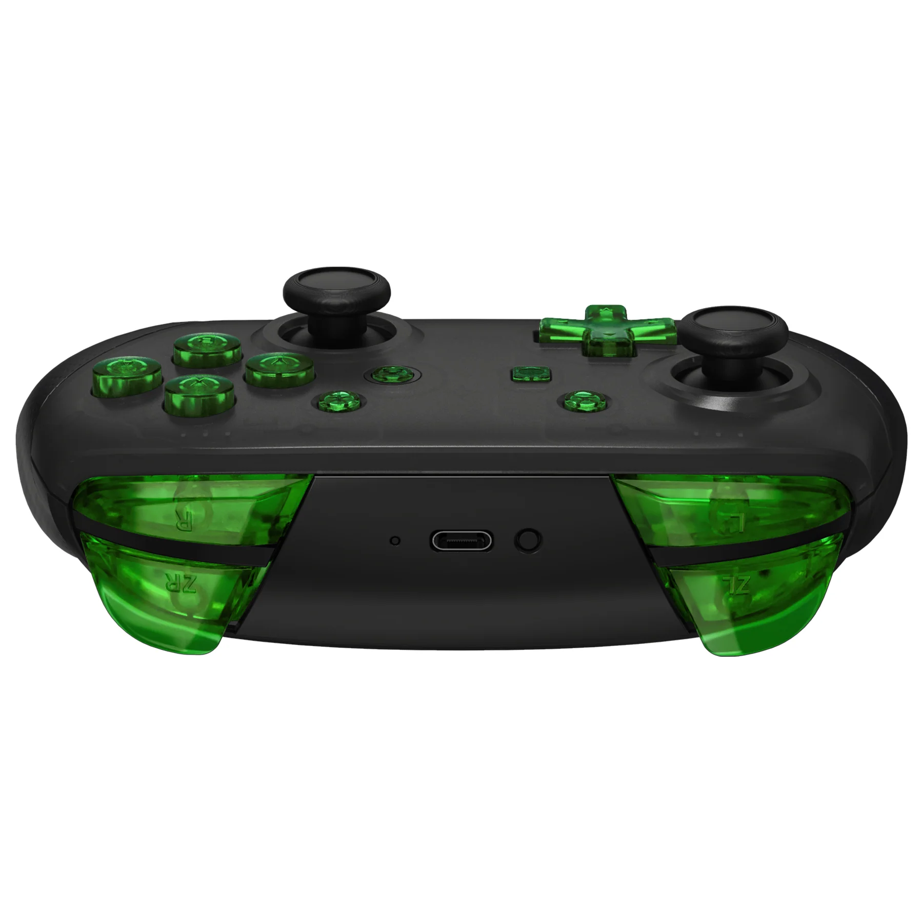 eXtremeRate DIY Replacement Full Set Buttons for Nintendo Switch Pro Controller - Crystal Clear Green - Image 8