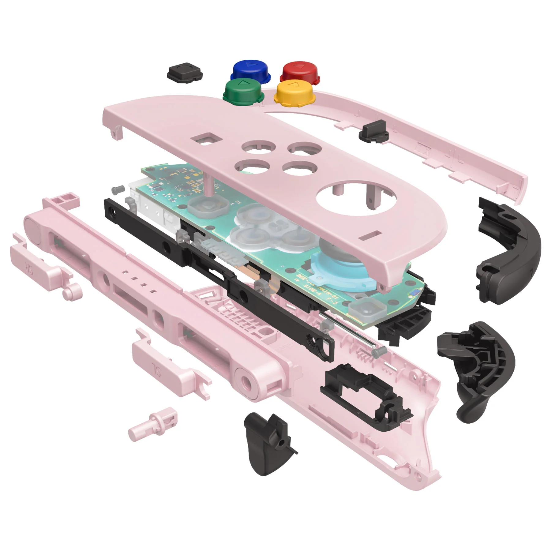 eXtremeRate DIY Replacement Full Set Shell Case with Buttons for Joycon 2 of Nintendo Switch 2 - Deluxe Version - Cherry Blossoms Pink - Image 6