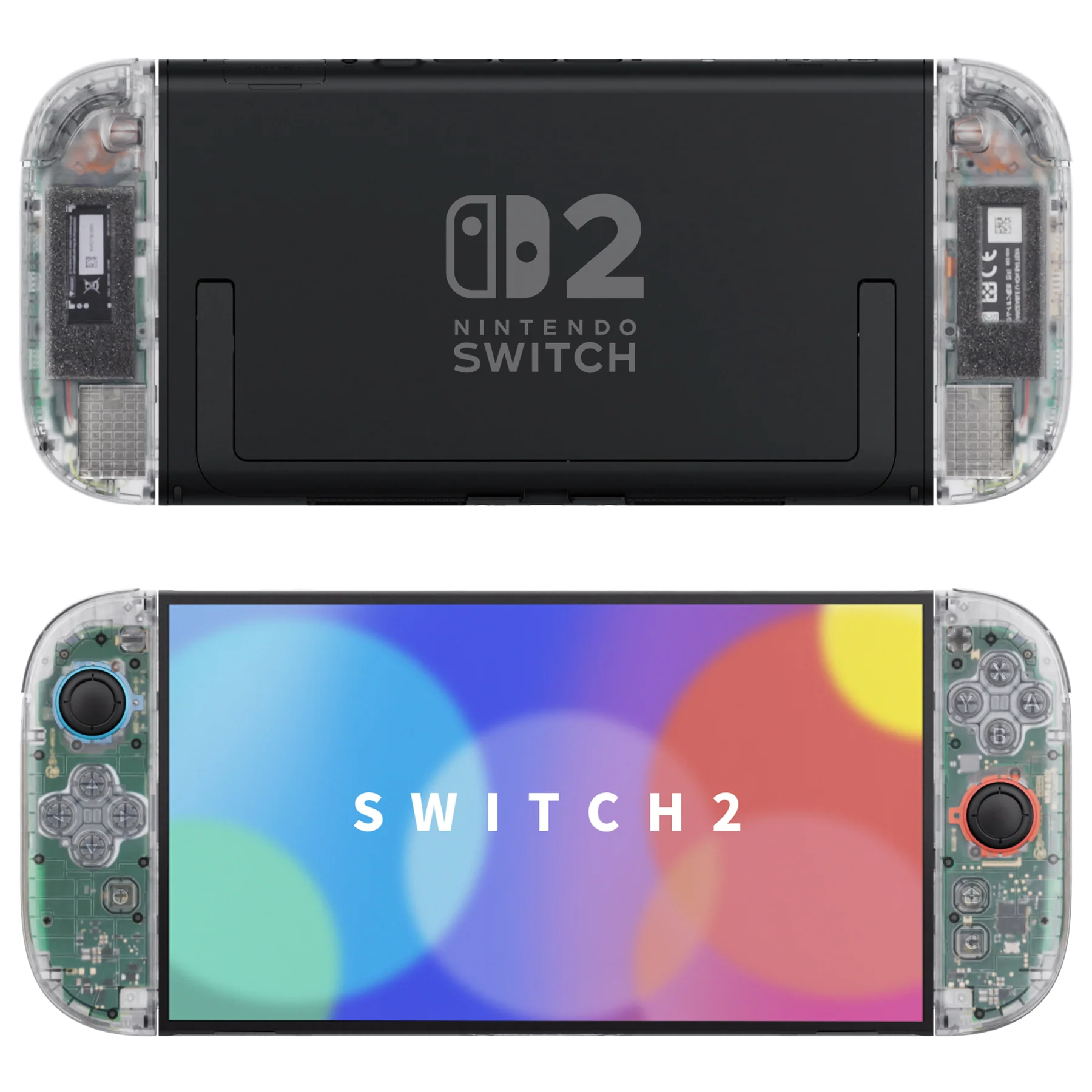 eXtremeRate DIY Replacement Full Set Shell Case with Buttons for Joycon 2 of Nintendo Switch 2 - Deluxe Version - Clear - Image 4