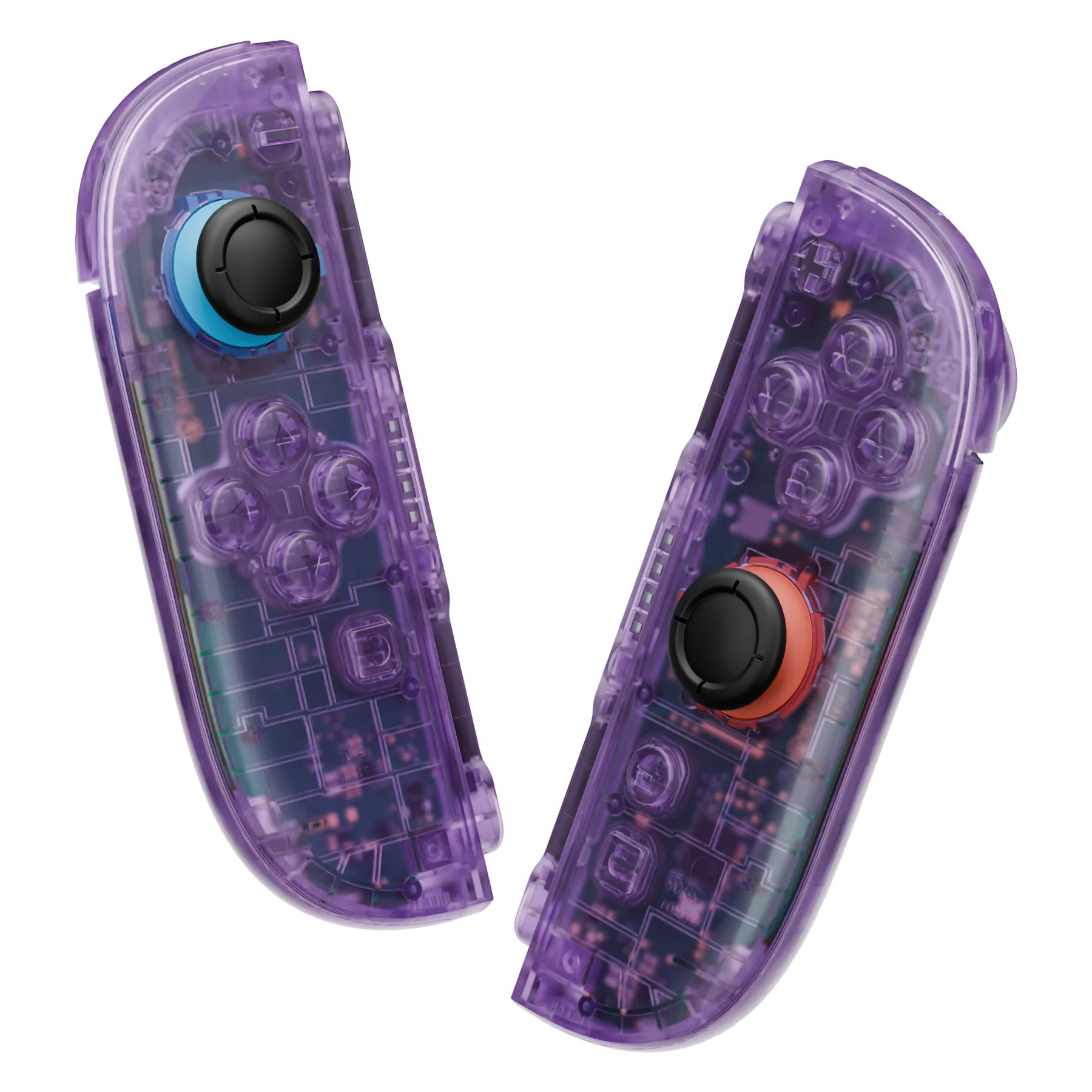 eXtremeRate DIY Replacement Full Set Shell Case with Buttons for Joycon 2 of Nintendo Switch 2 - Deluxe Version - Clear Atomic Purple - Image 5