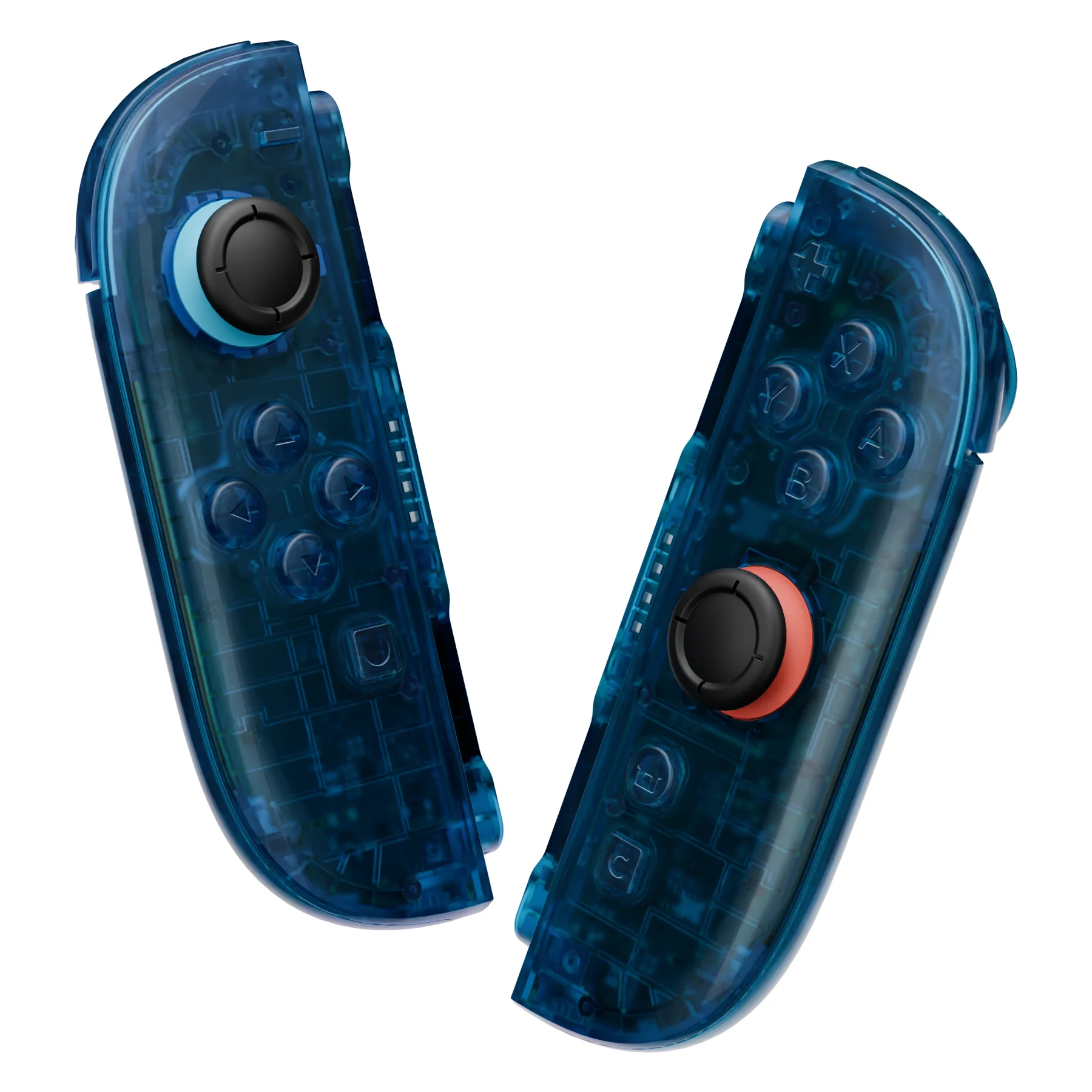 eXtremeRate DIY Replacement Full Set Shell Case with Buttons for Joycon 2 of Nintendo Switch 2 - Deluxe Version - Clear Blue - Image 5
