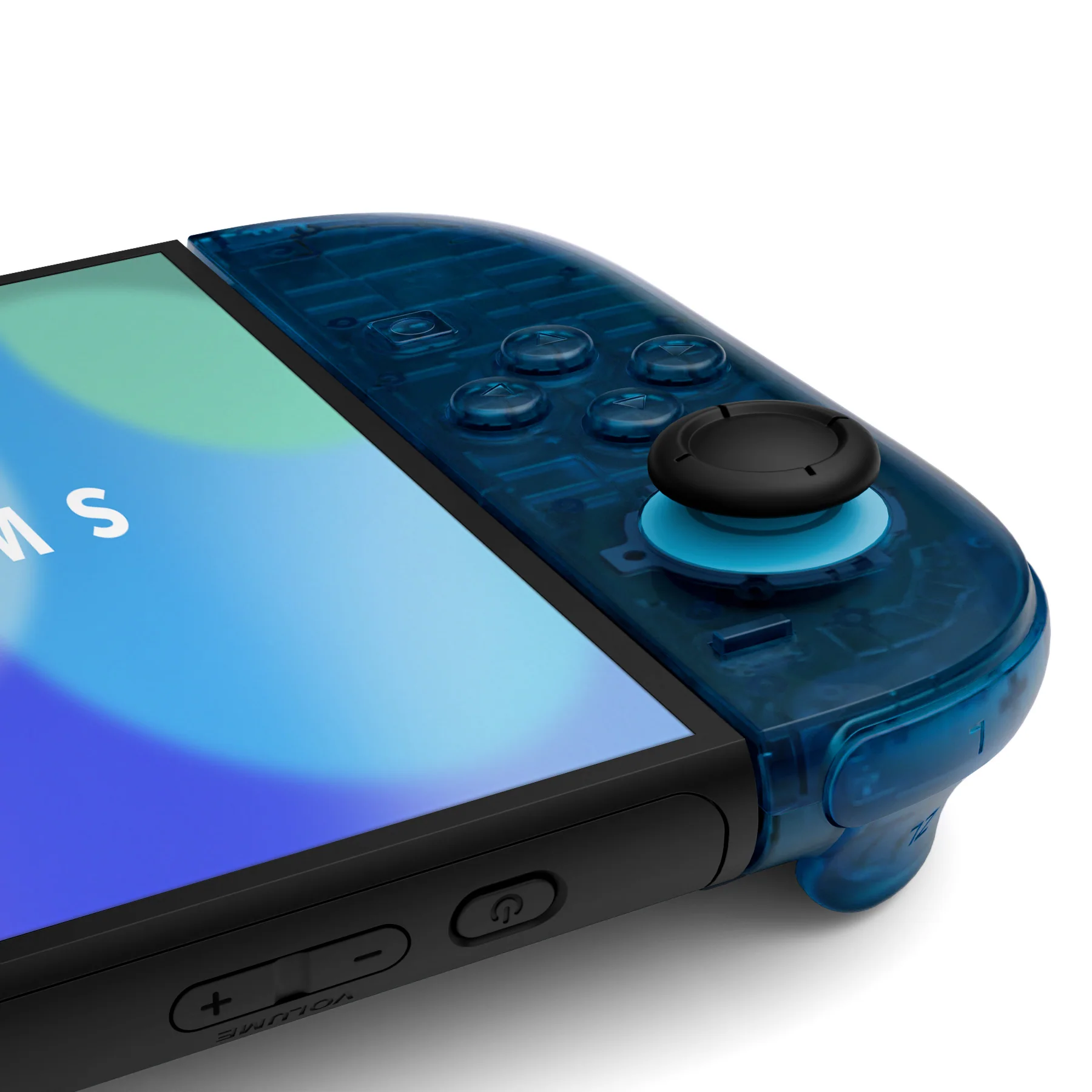 eXtremeRate DIY Replacement Full Set Shell Case with Buttons for Joycon 2 of Nintendo Switch 2 - Deluxe Version - Clear Blue - Image 7
