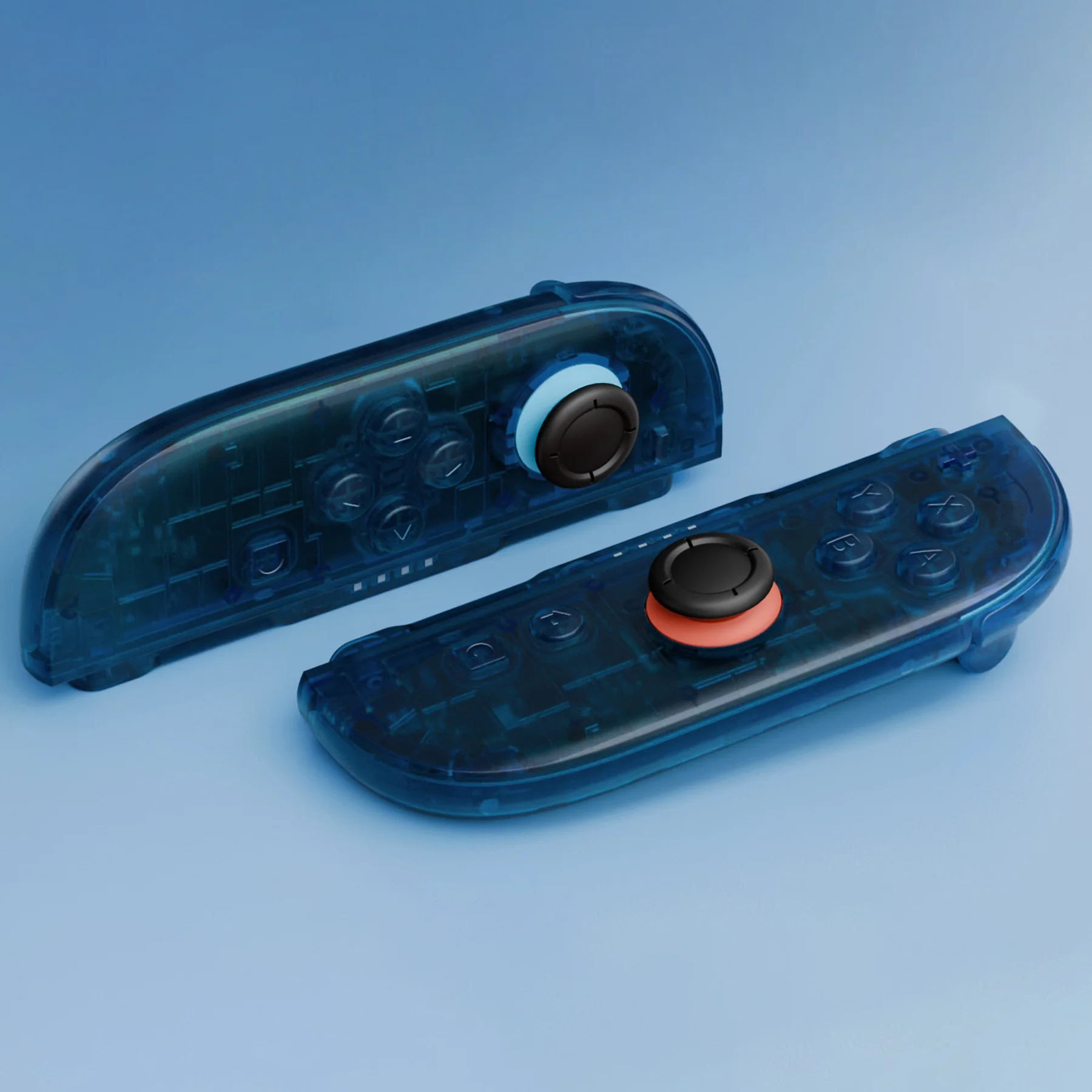 eXtremeRate DIY Replacement Full Set Shell Case with Buttons for Joycon 2 of Nintendo Switch 2 - Deluxe Version - Clear Blue - Image 9