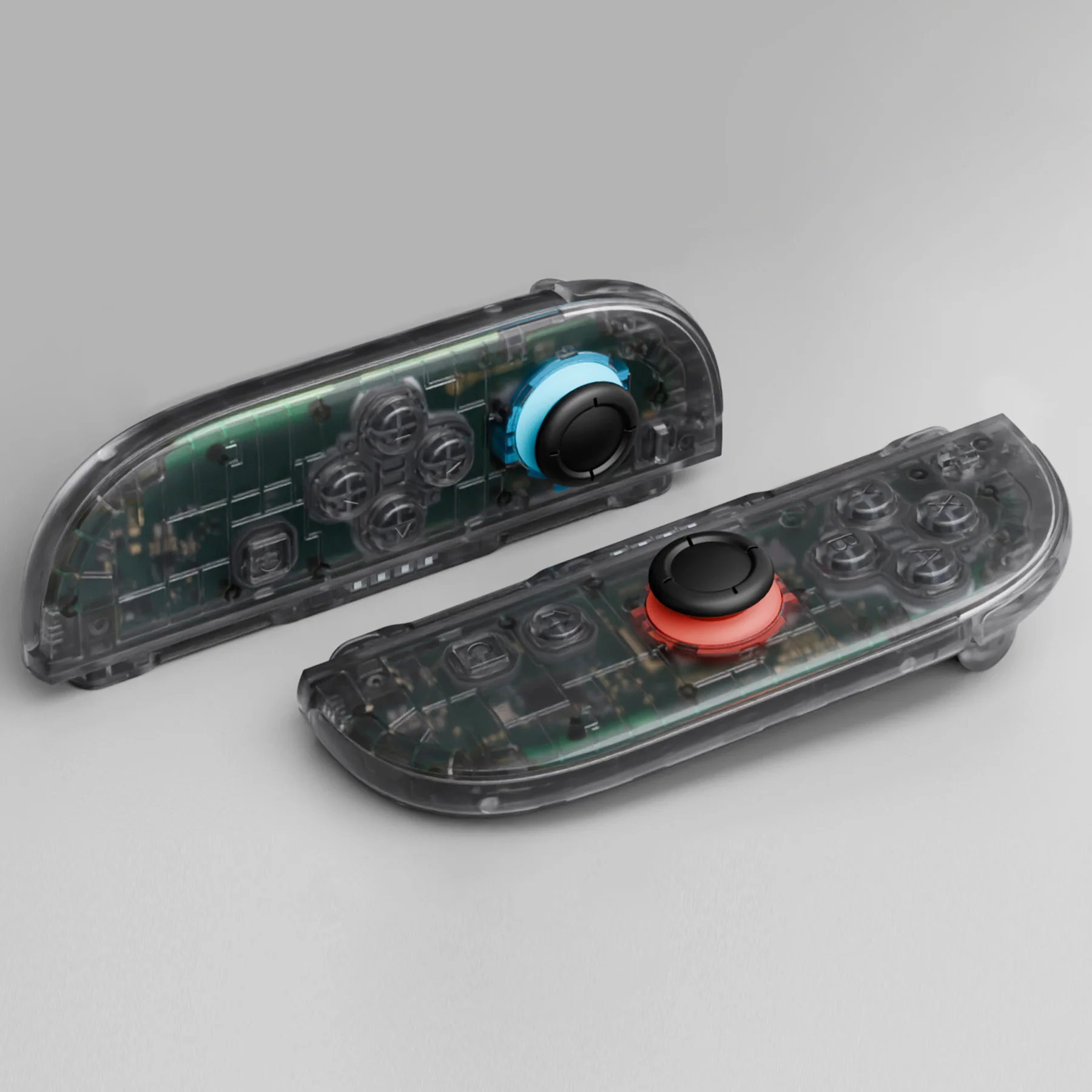 eXtremeRate DIY Replacement Full Set Shell Case with Buttons for Joycon 2 of Nintendo Switch 2 - Deluxe Version - Clear Slate Black - Image 9