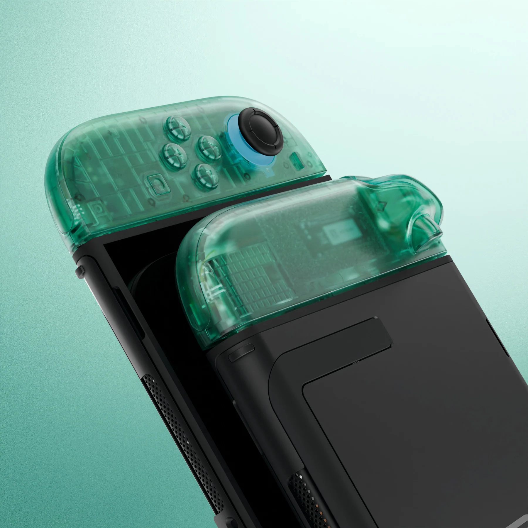 eXtremeRate DIY Replacement Full Set Shell Case with Buttons for Joycon 2 of Nintendo Switch 2 - Deluxe Version - Emerald Green - Image 10