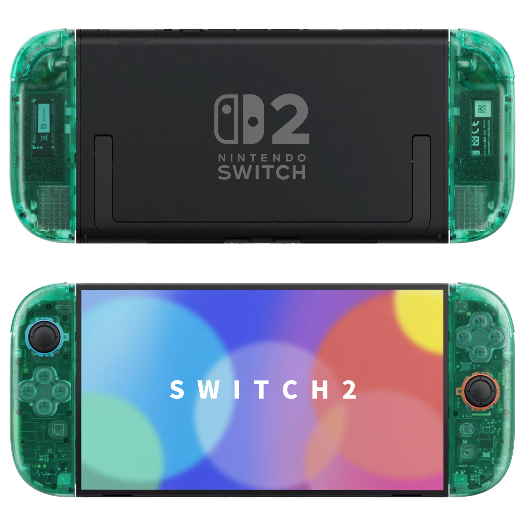 eXtremeRate DIY Replacement Full Set Shell Case with Buttons for Joycon 2 of Nintendo Switch 2 - Deluxe Version - Emerald Green - Image 4