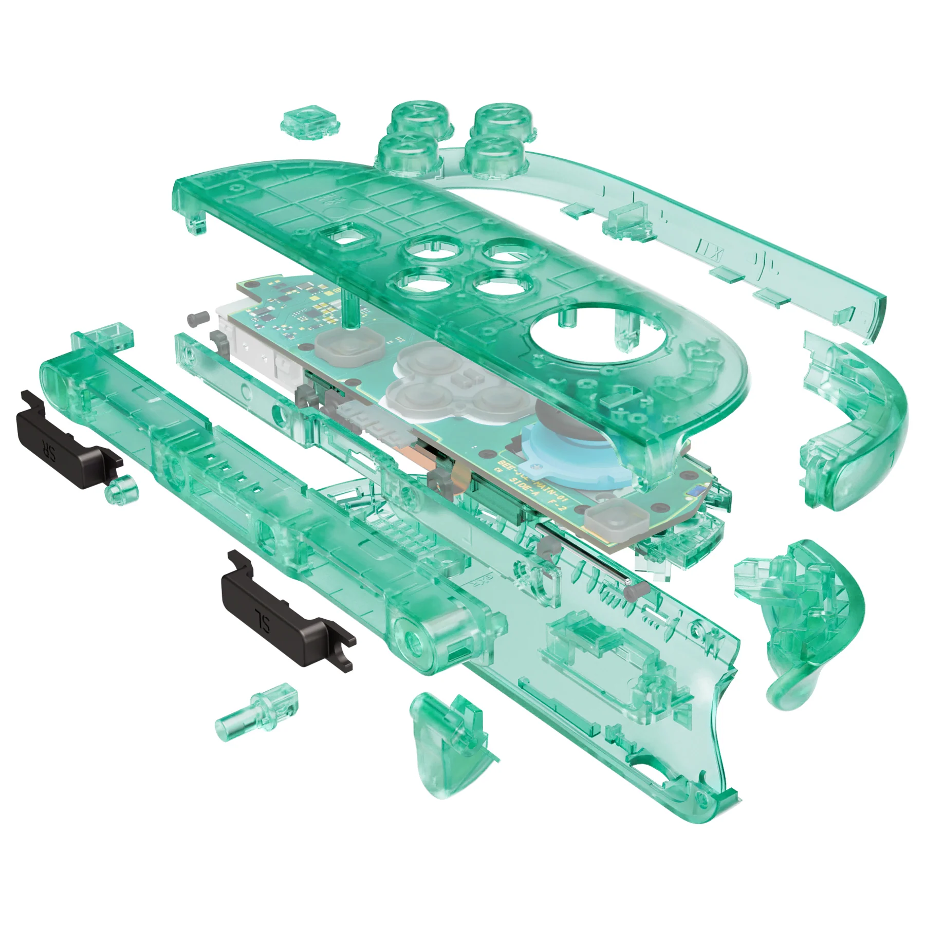 eXtremeRate DIY Replacement Full Set Shell Case with Buttons for Joycon 2 of Nintendo Switch 2 - Deluxe Version - Emerald Green - Image 6