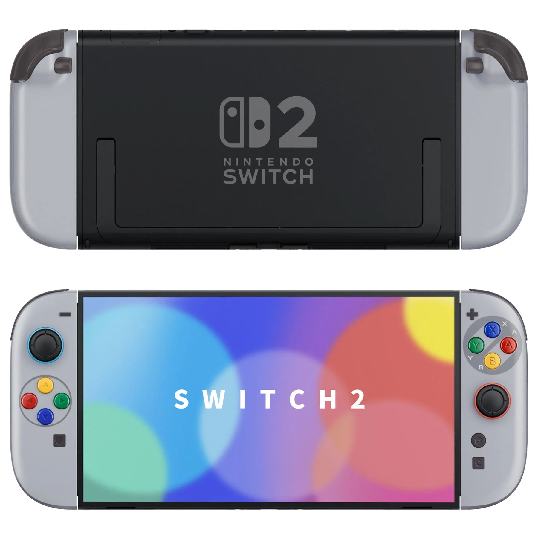 eXtremeRate DIY Replacement Full Set Shell Case with Buttons for Joycon 2 of Nintendo Switch 2 - Deluxe Version - SFC SNES Classic EU Style - Image 3