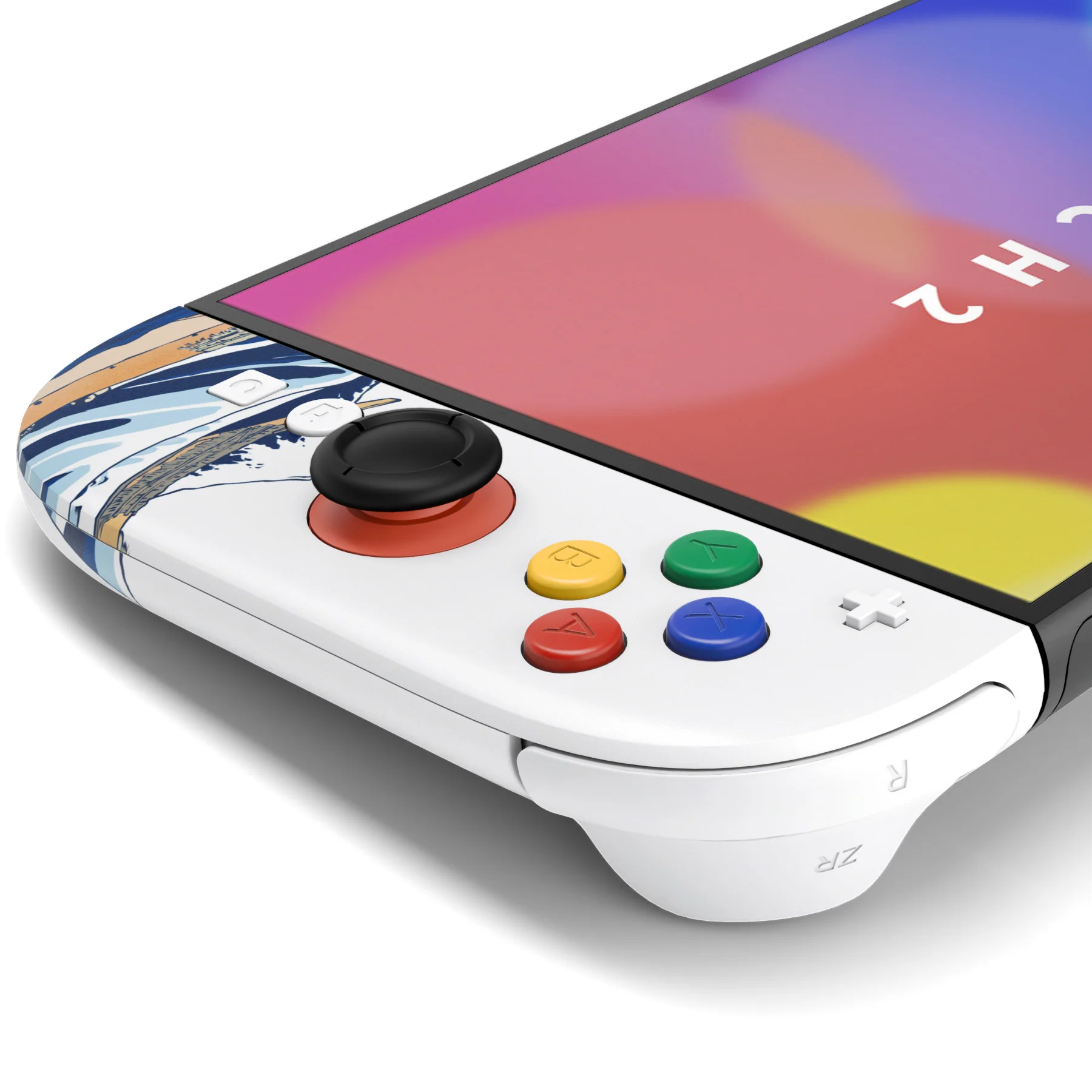 eXtremeRate DIY Replacement Full Set Shell Case with Buttons for Joycon 2 of Nintendo Switch 2 - Deluxe Version - The Great Wave - Image 7