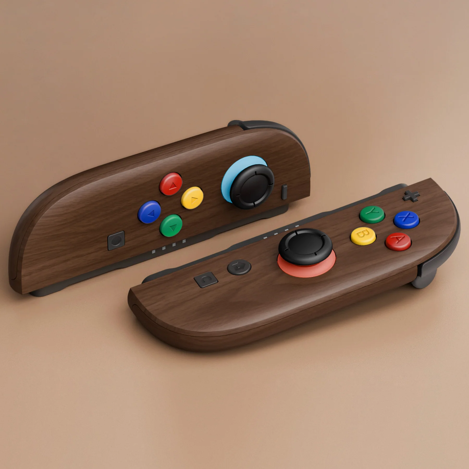 eXtremeRate DIY Replacement Full Set Shell Case with Buttons for Joycon 2 of Nintendo Switch 2 - Deluxe Version - Wood Grain - Image 8