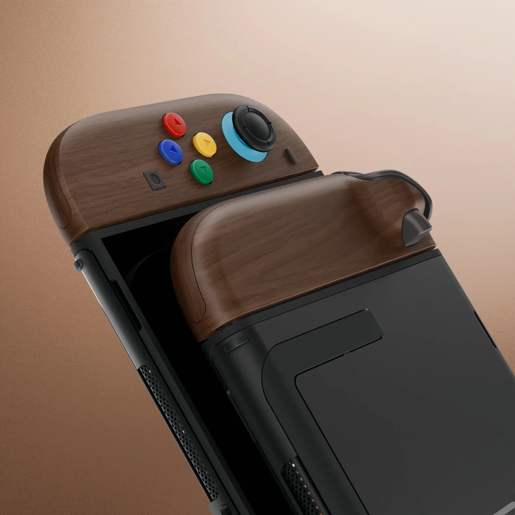 eXtremeRate DIY Replacement Full Set Shell Case with Buttons for Joycon 2 of Nintendo Switch 2 - Deluxe Version - Wood Grain - Image 9